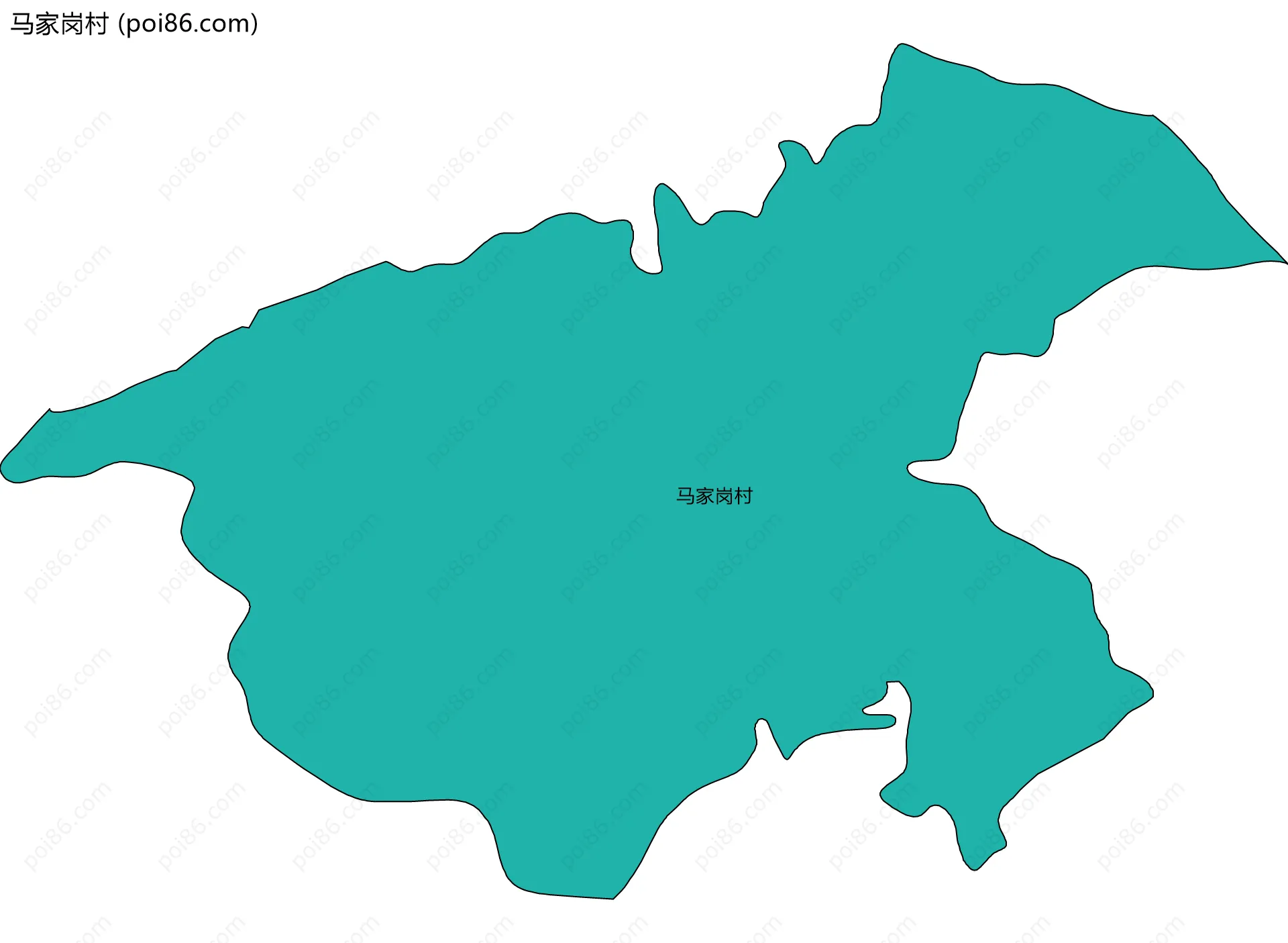 马家岗村边界地图