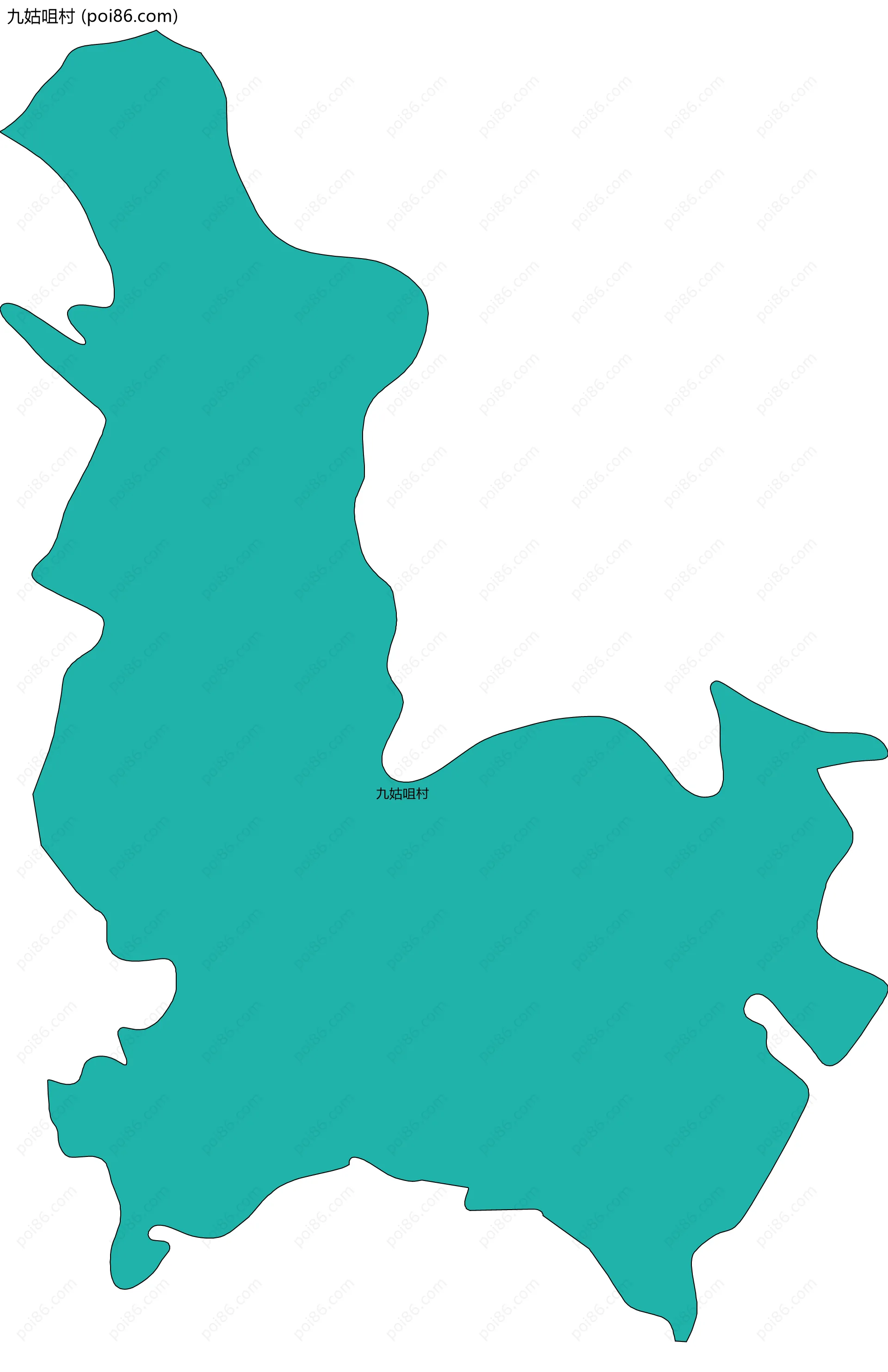 九姑咀村边界地图