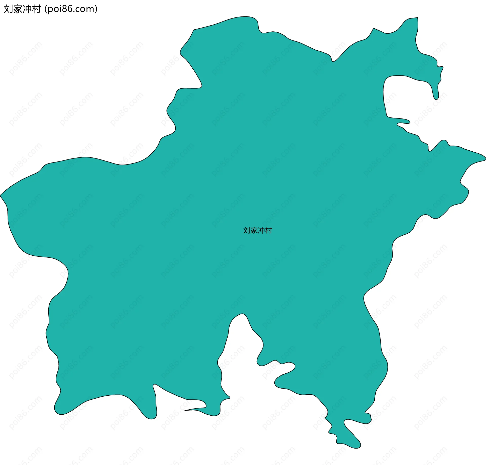 刘家冲村边界地图