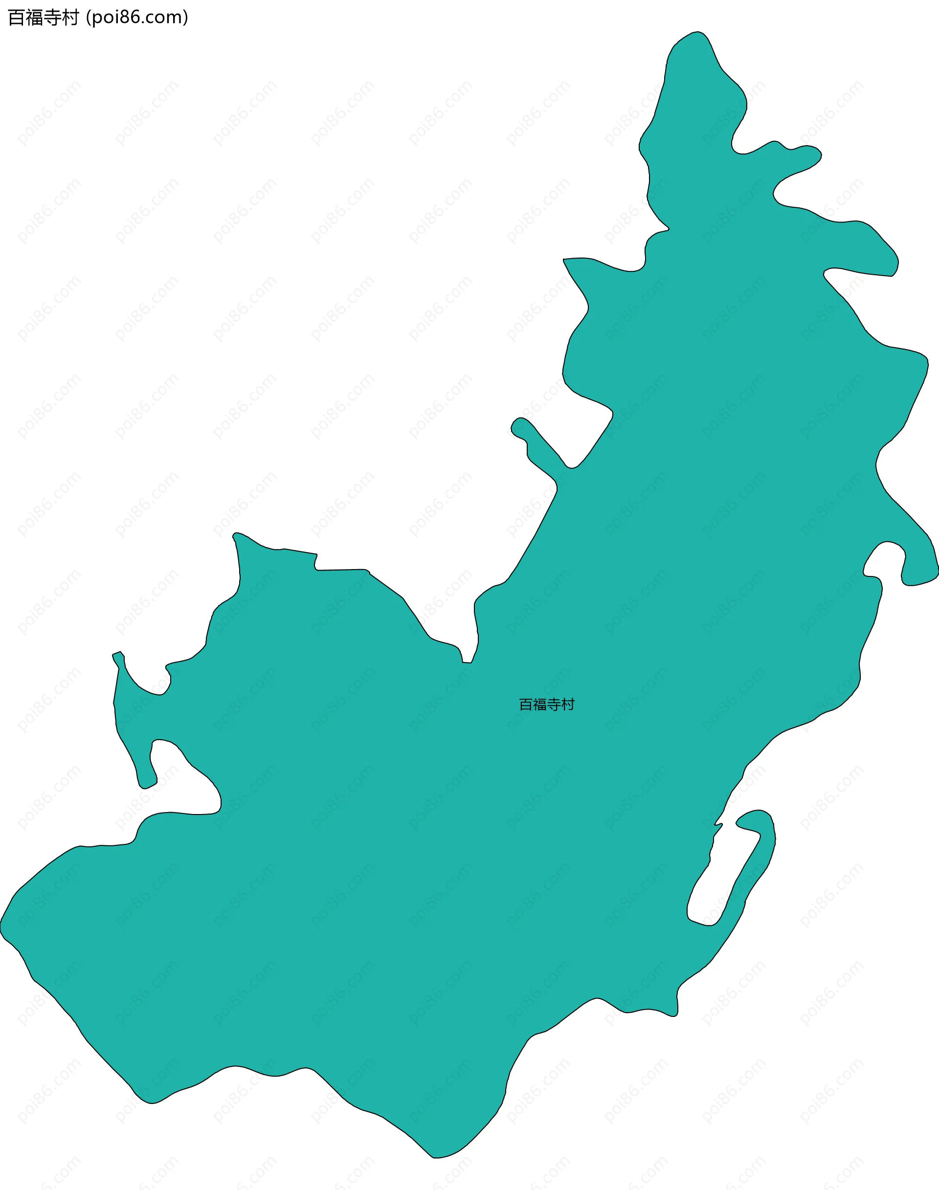 百福寺村边界地图