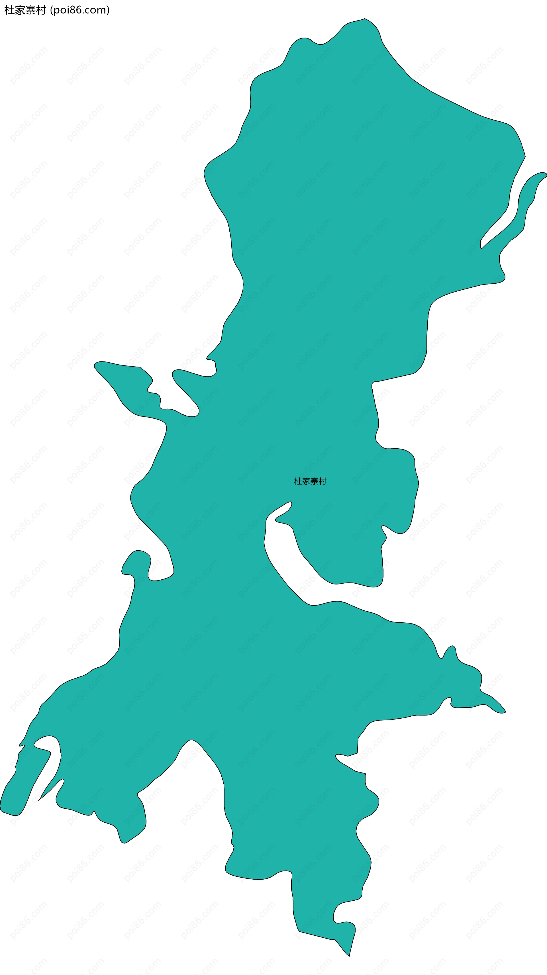 杜家寨村边界地图