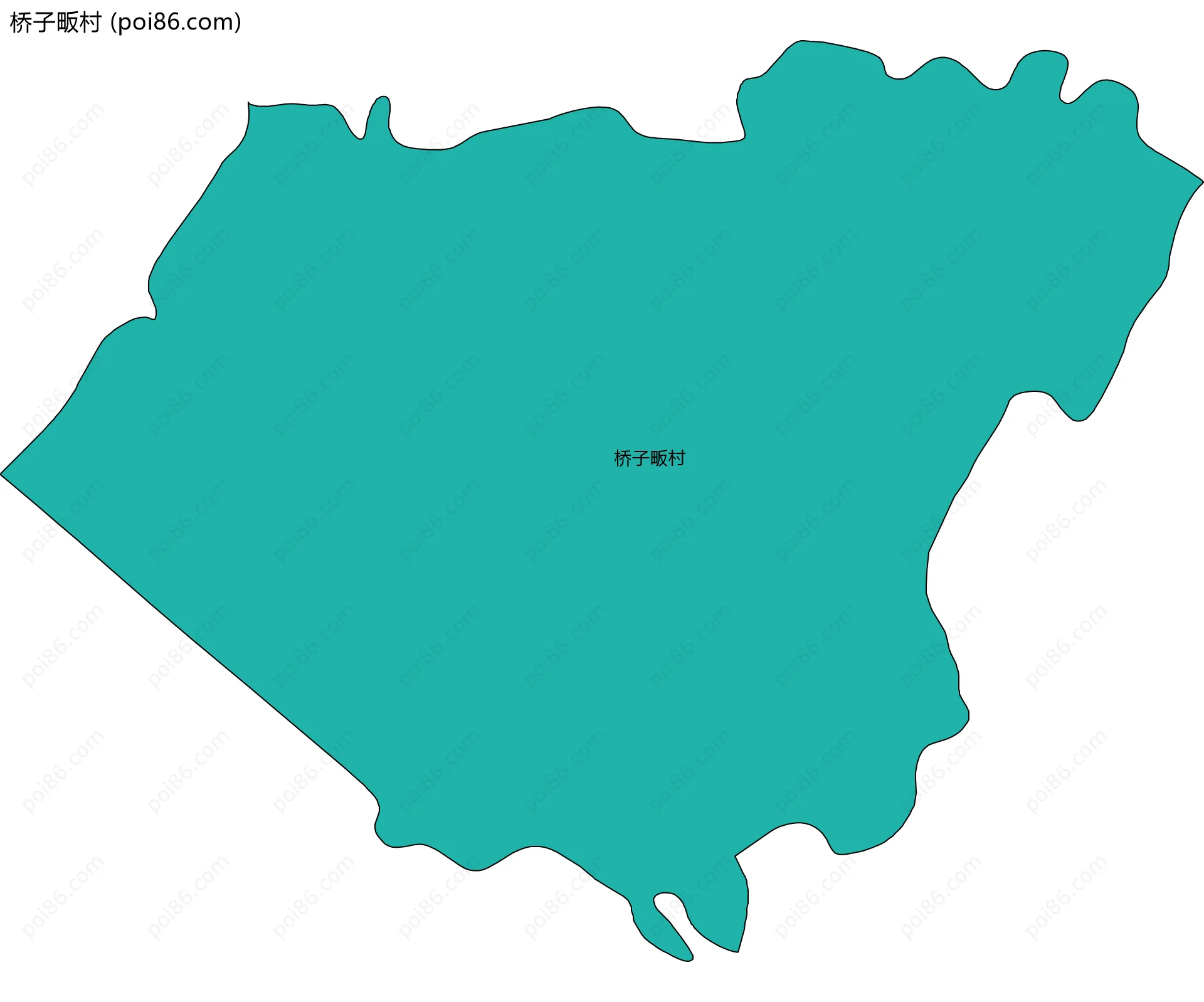 桥子畈村边界地图