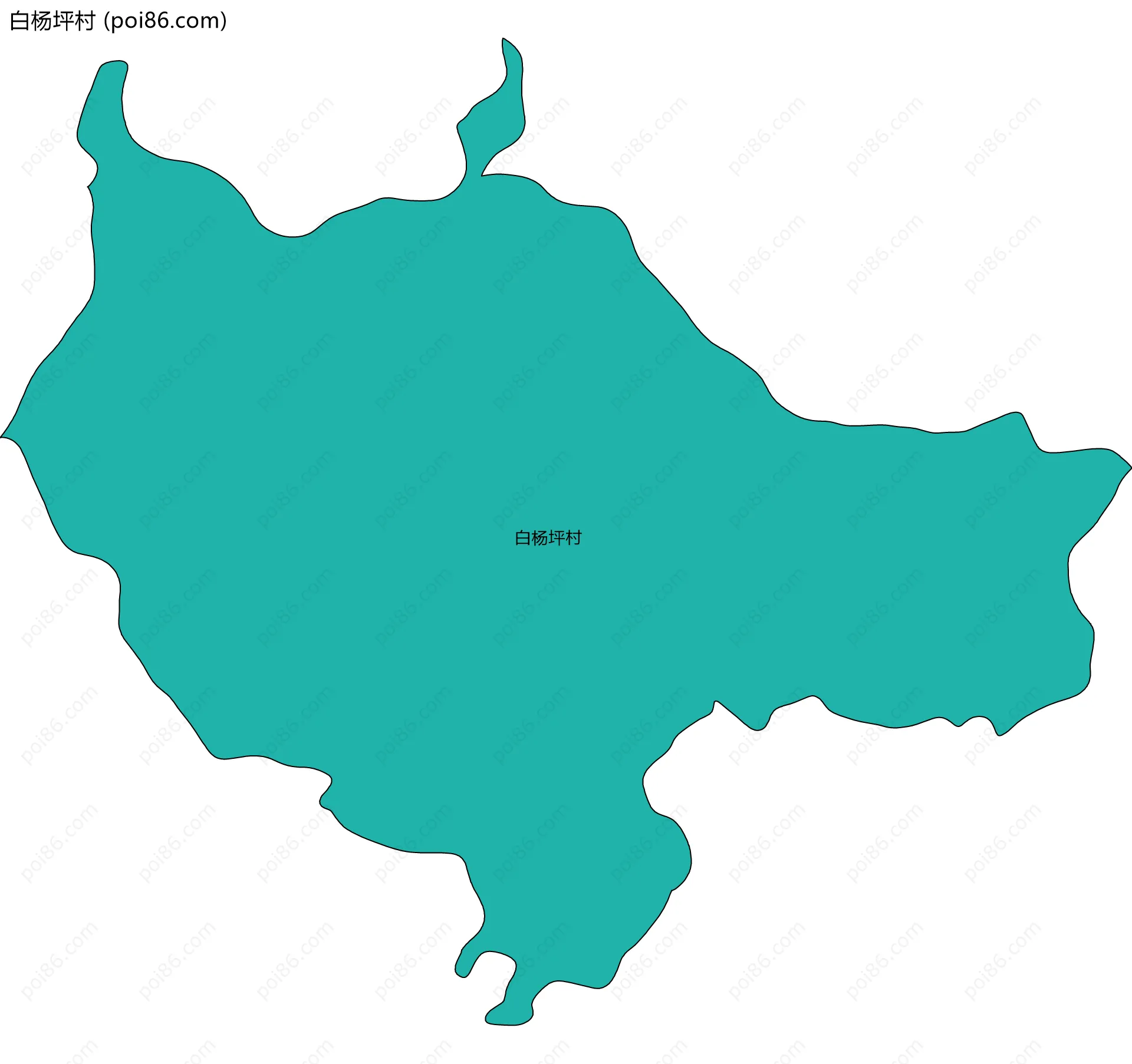 白杨坪村边界地图