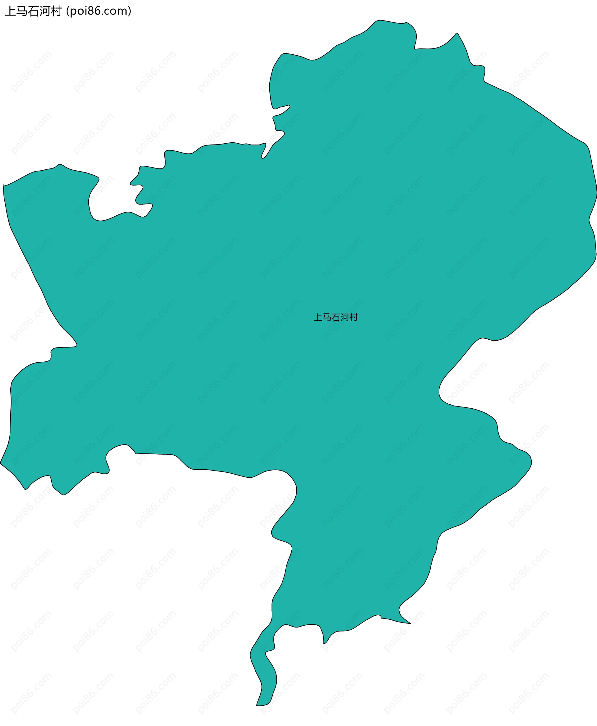 上马石河村边界地图