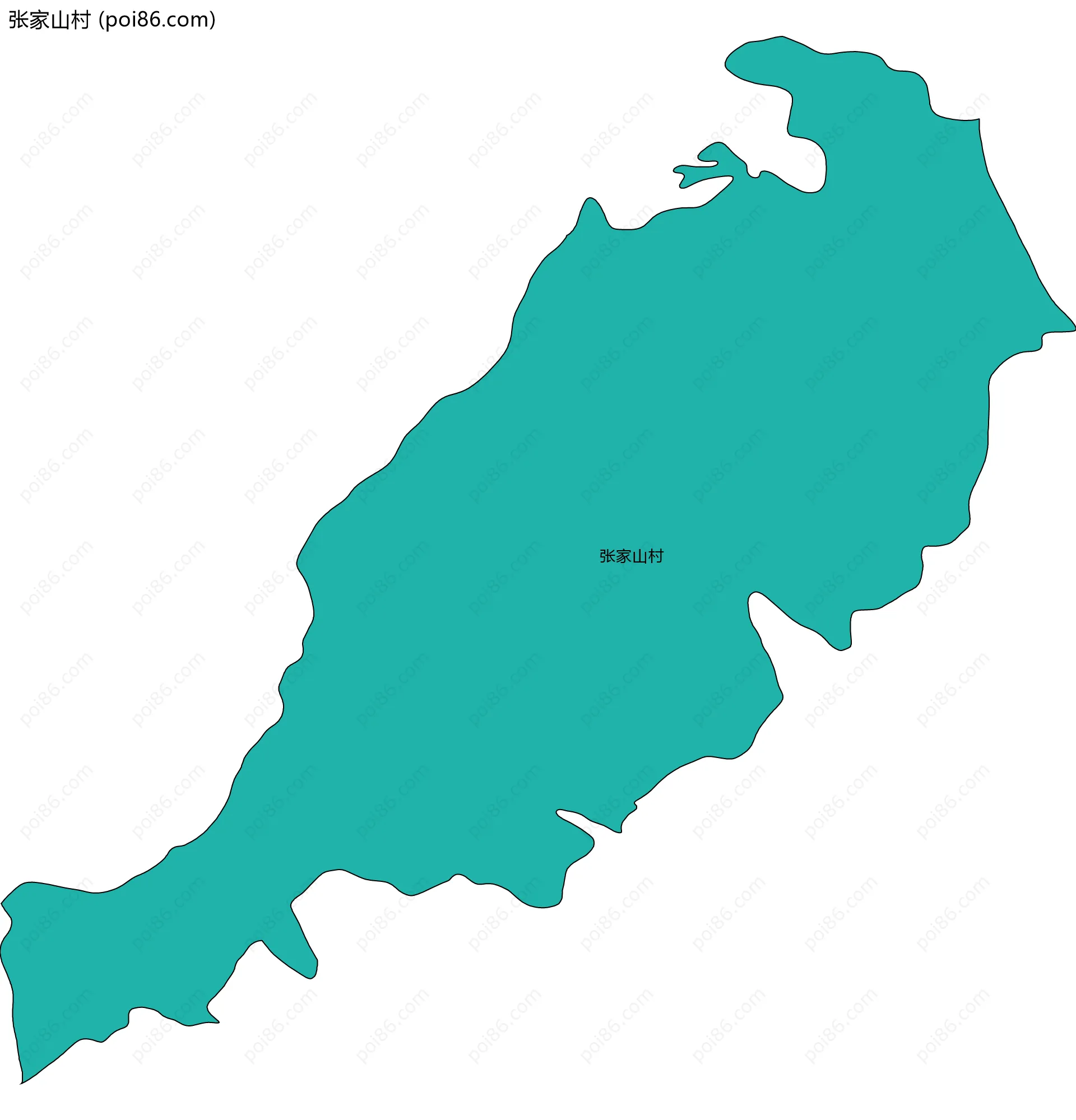 张家山村边界地图