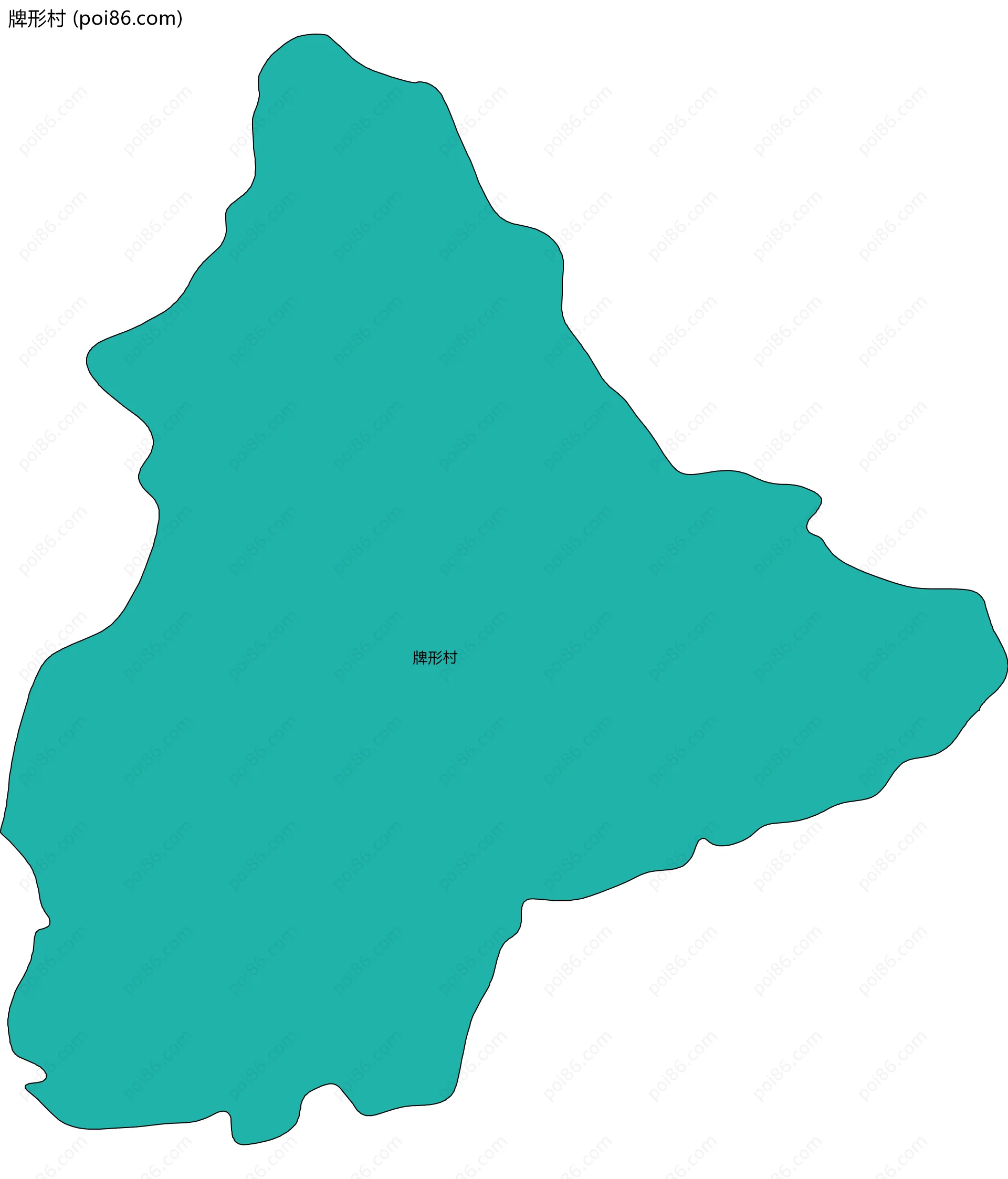 牌形村边界地图