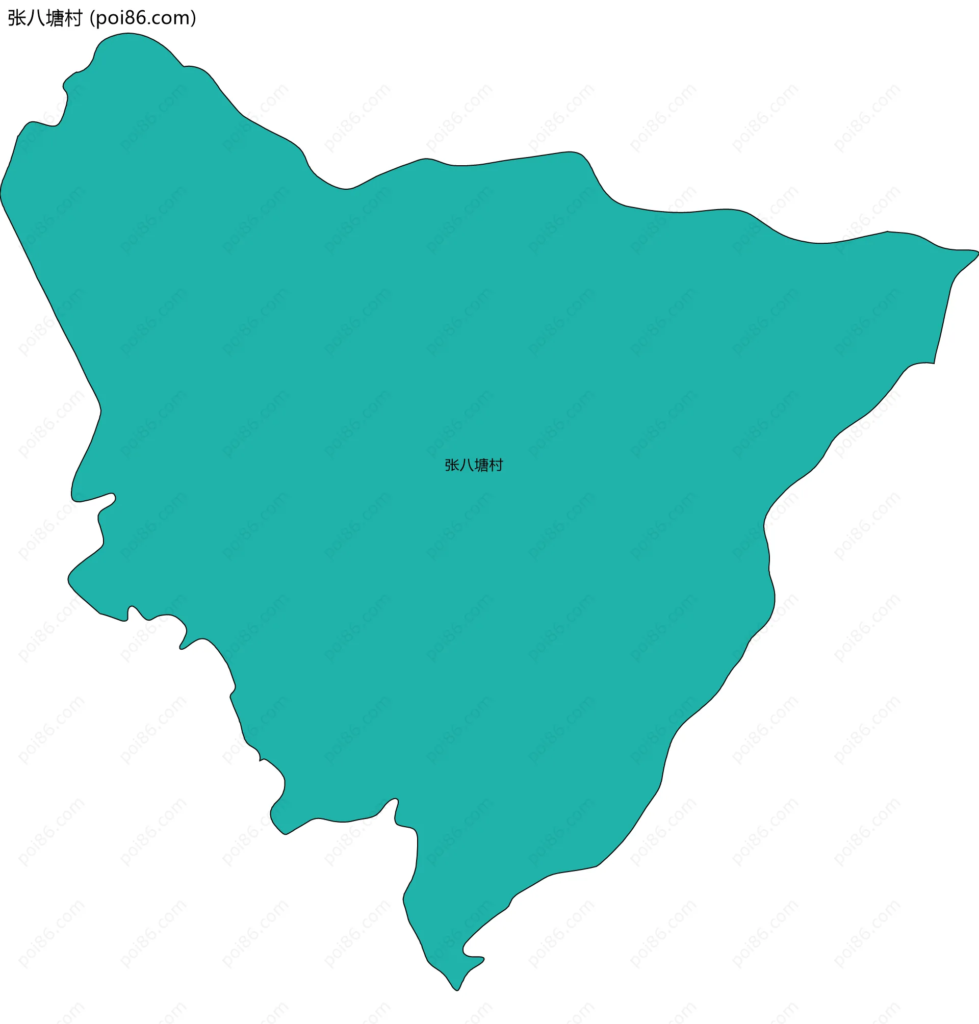 张八塘村边界地图