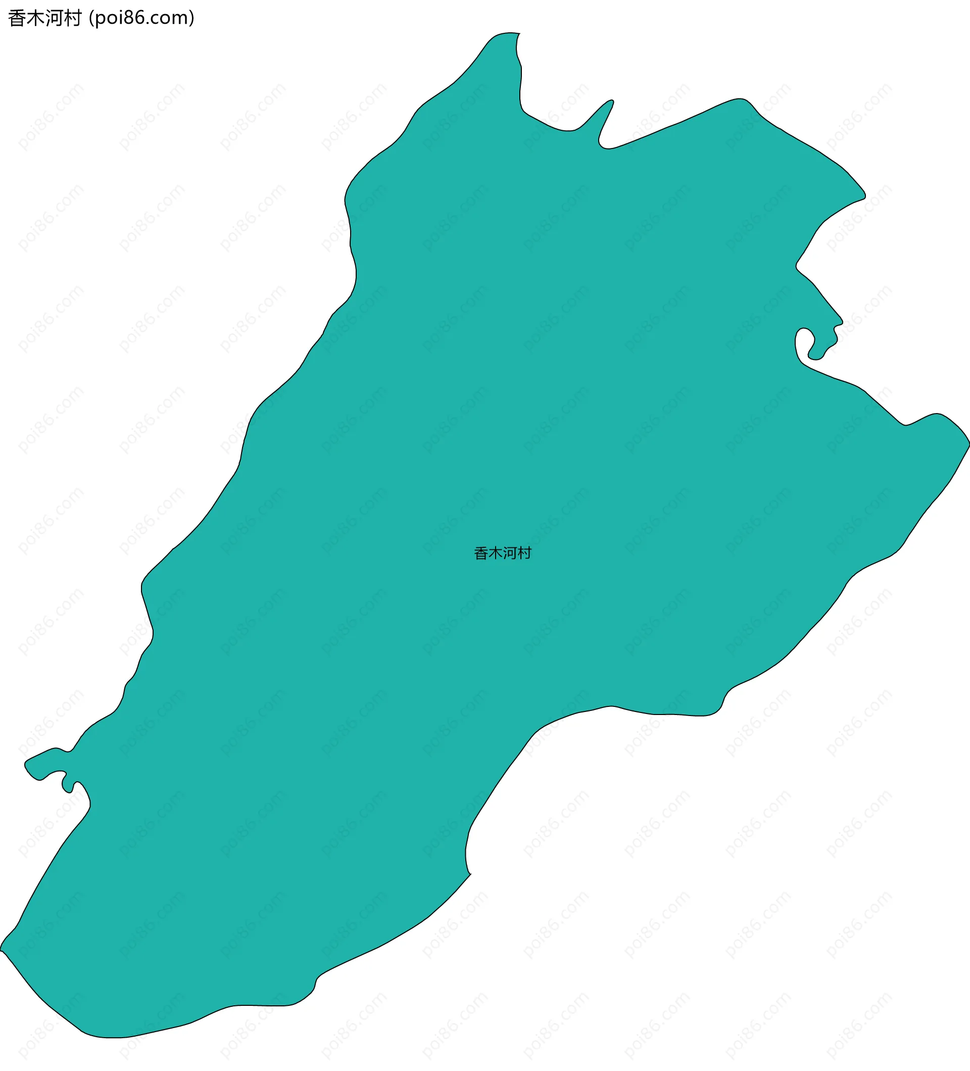 香木河村边界地图