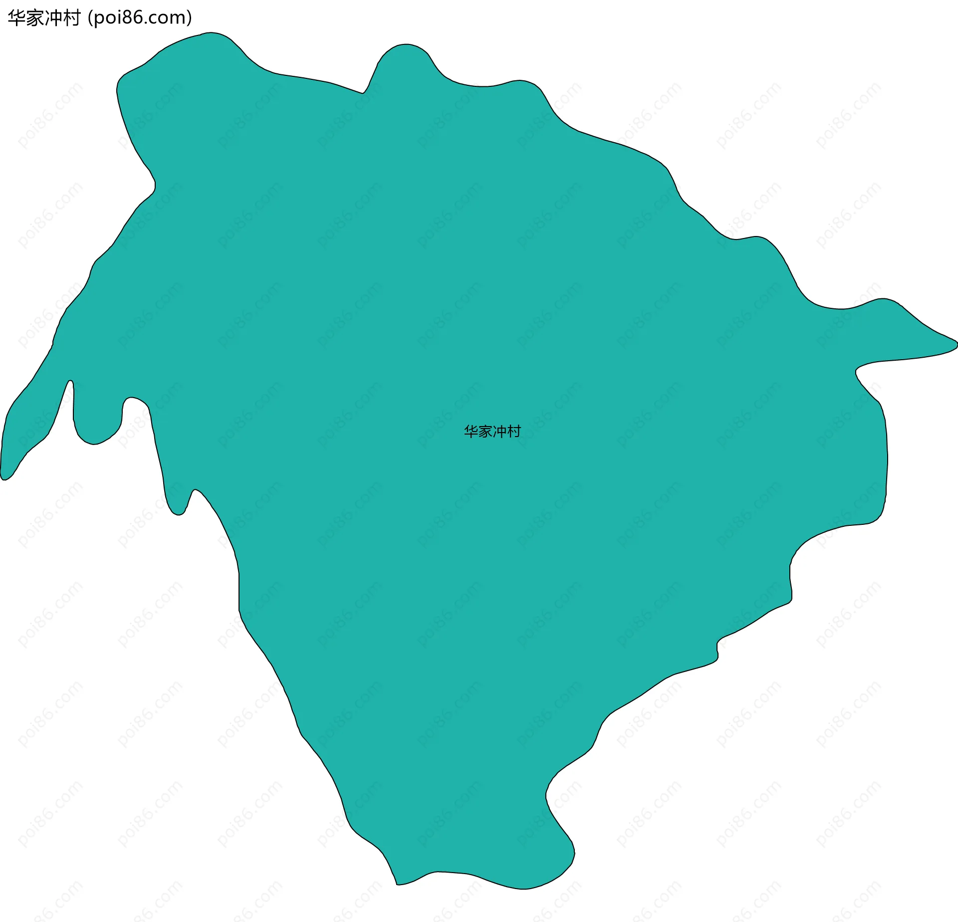 华家冲村边界地图
