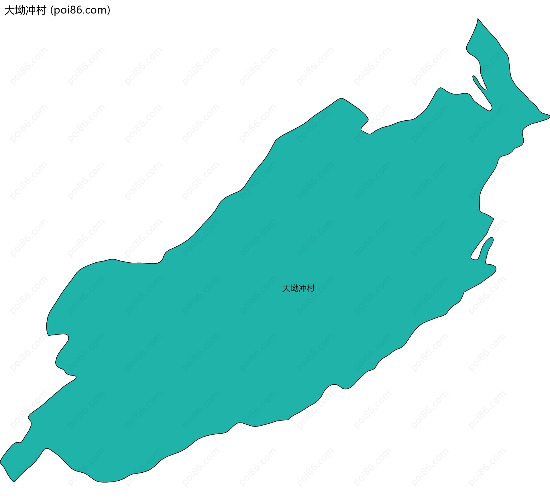 大坳冲村边界地图