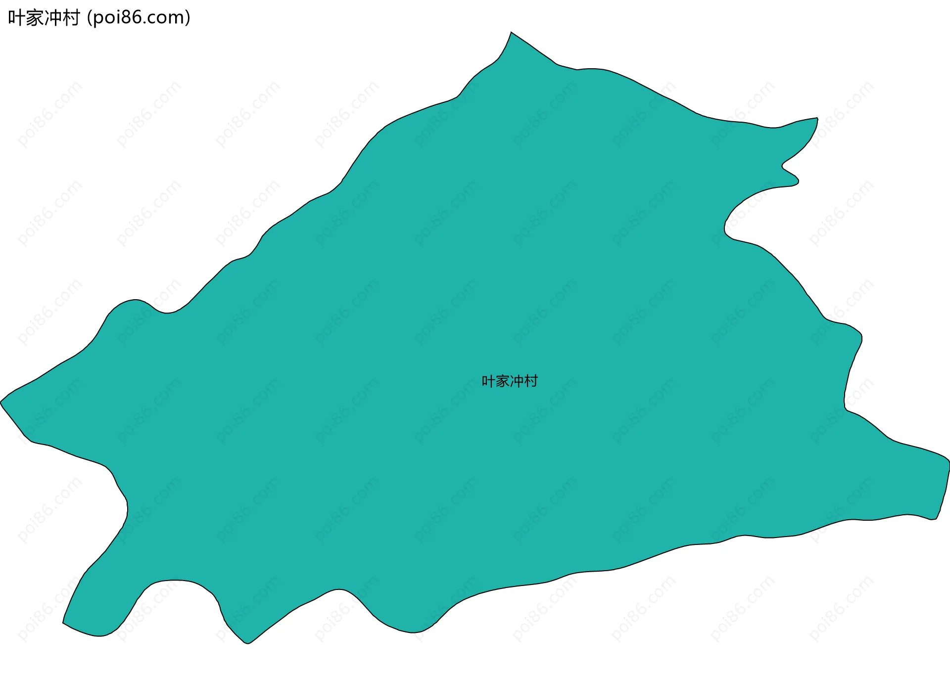 叶家冲村边界地图