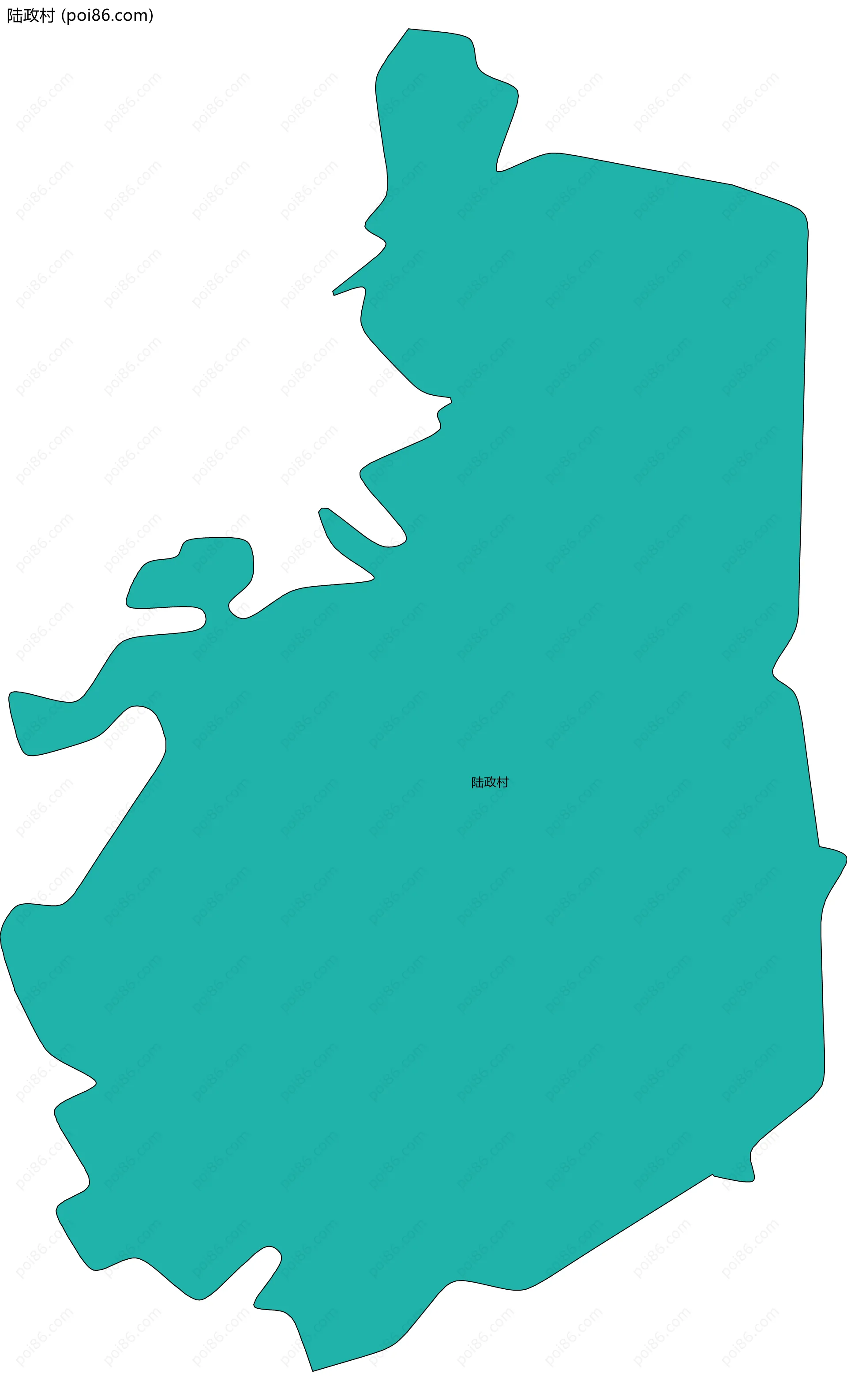 陆政村边界地图