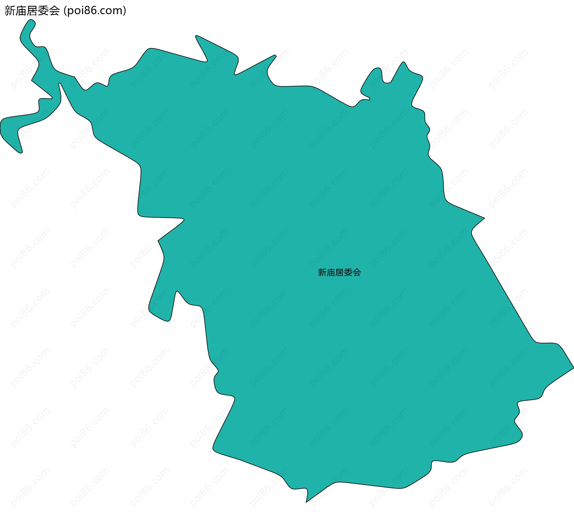 新庙居委会边界地图