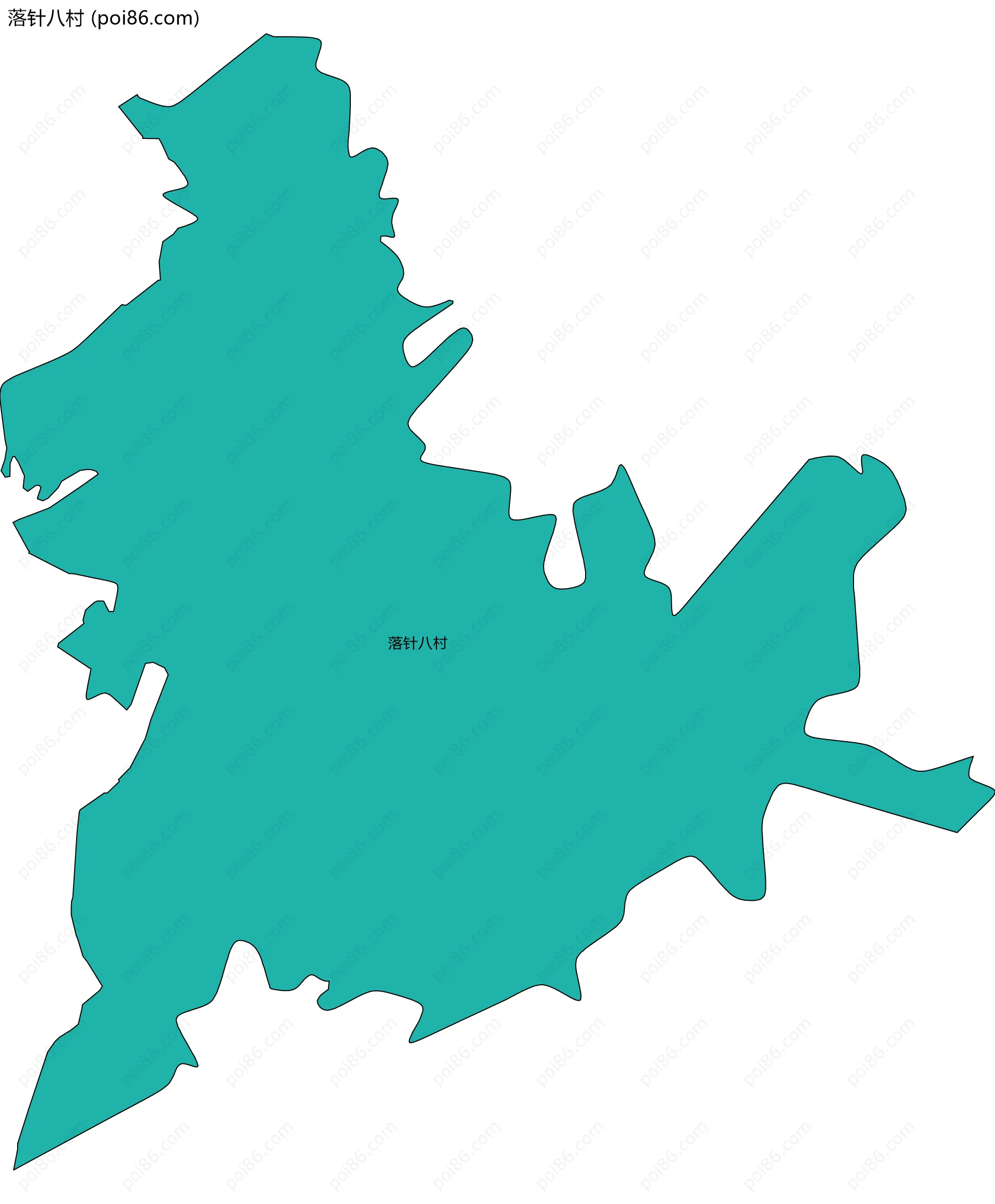 落针八村边界地图