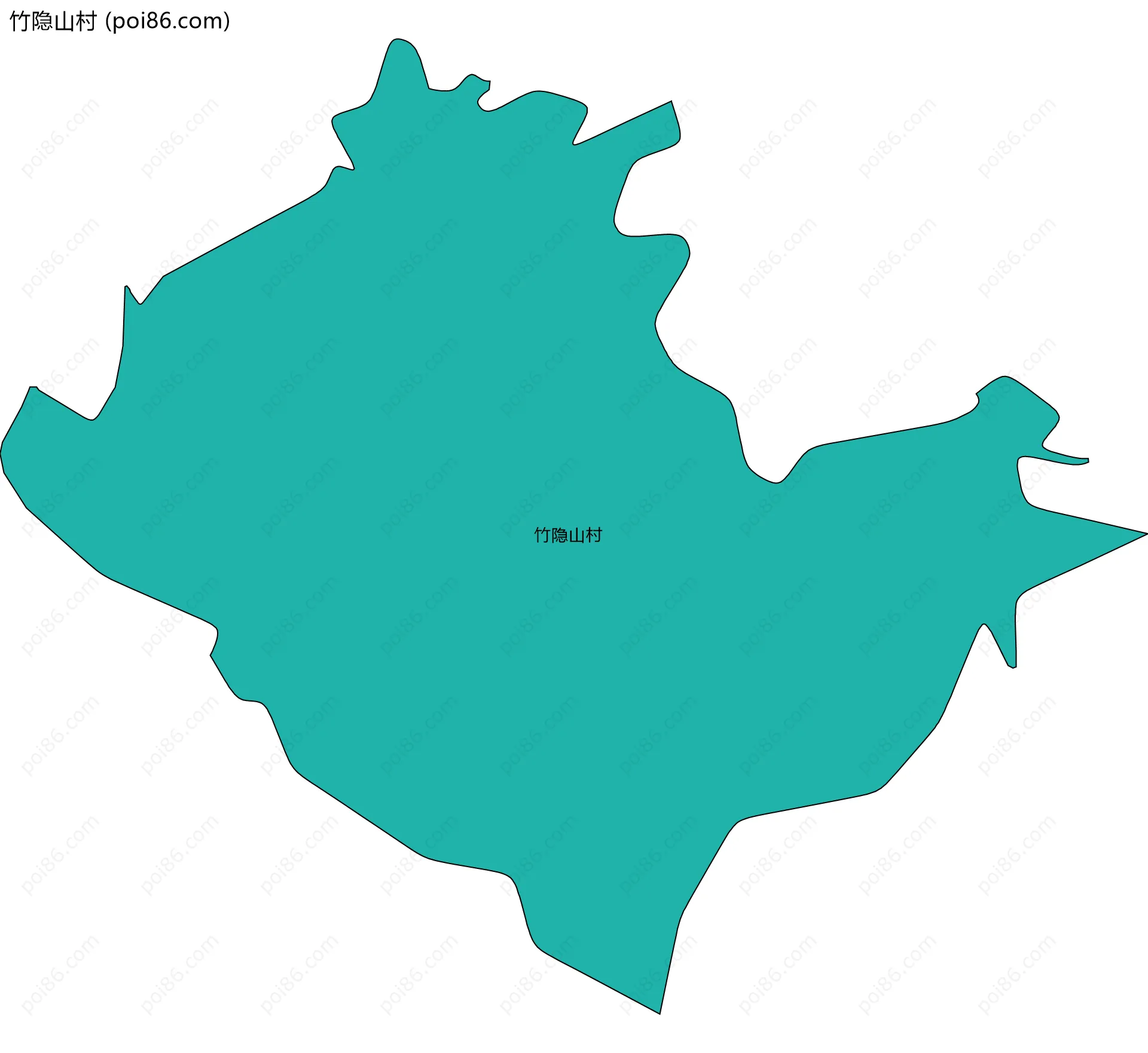 竹隐山村边界地图