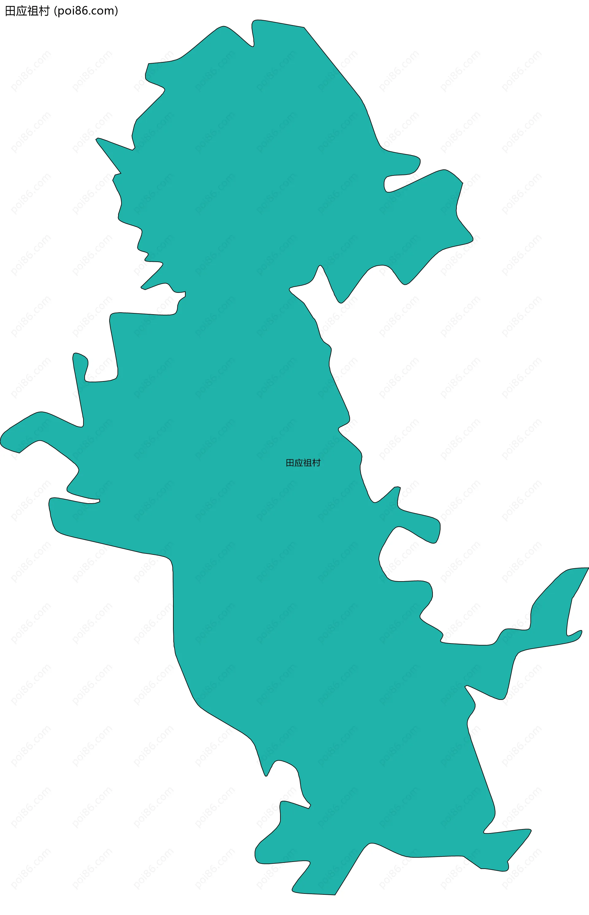 田应祖村边界地图