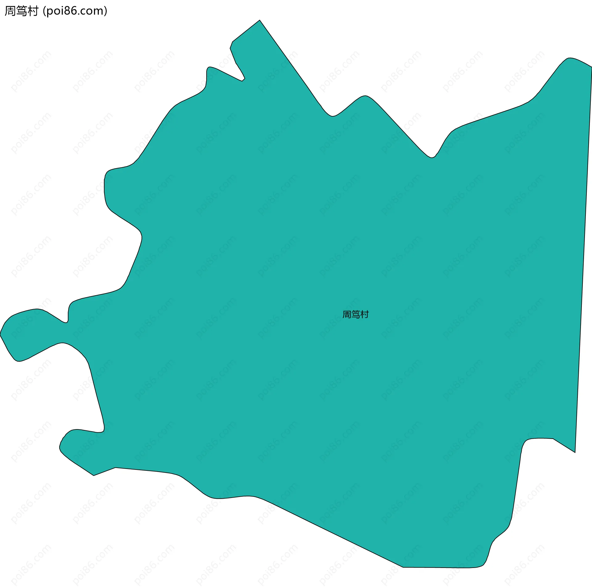 周笃村边界地图