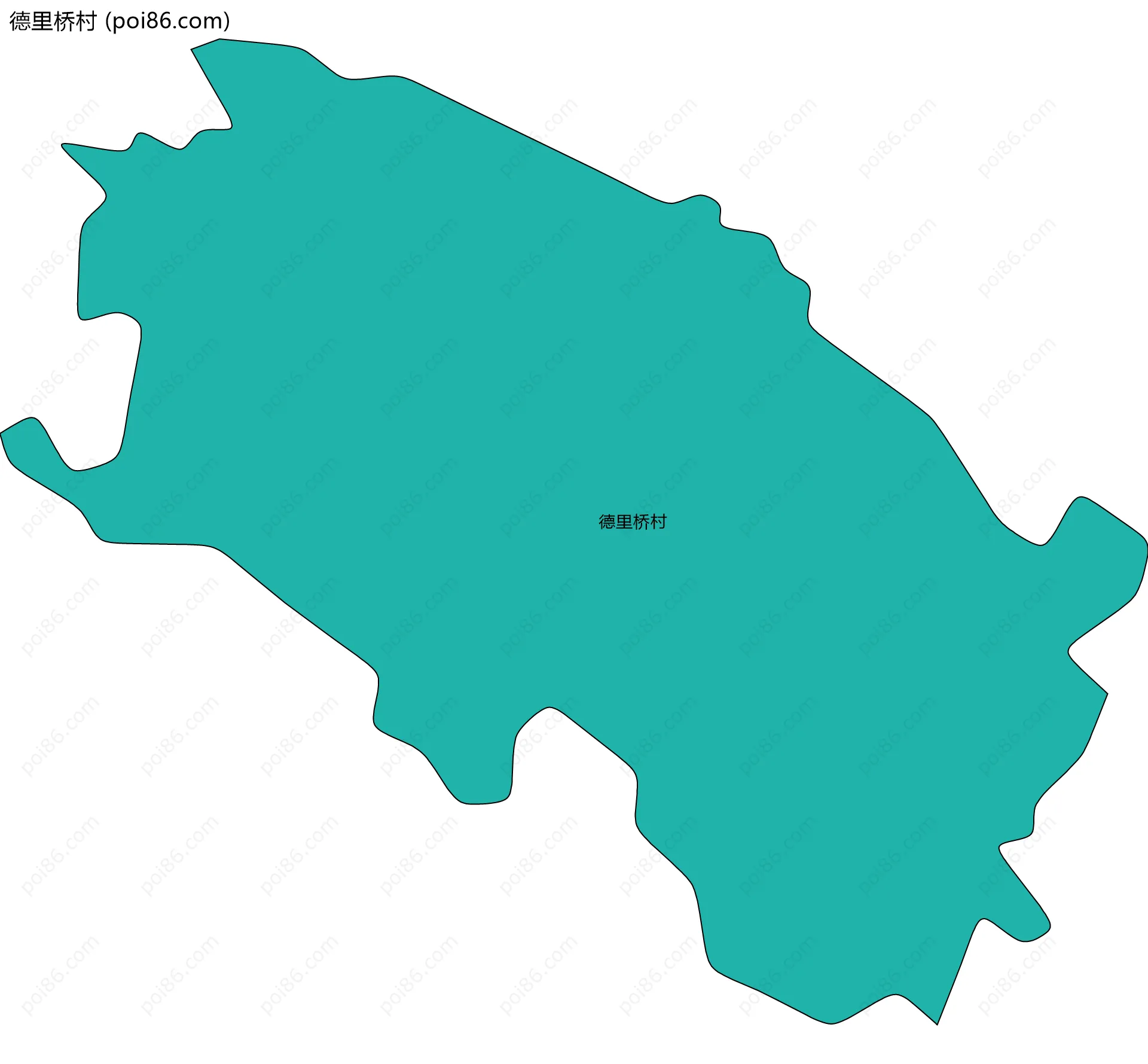 德里桥村边界地图