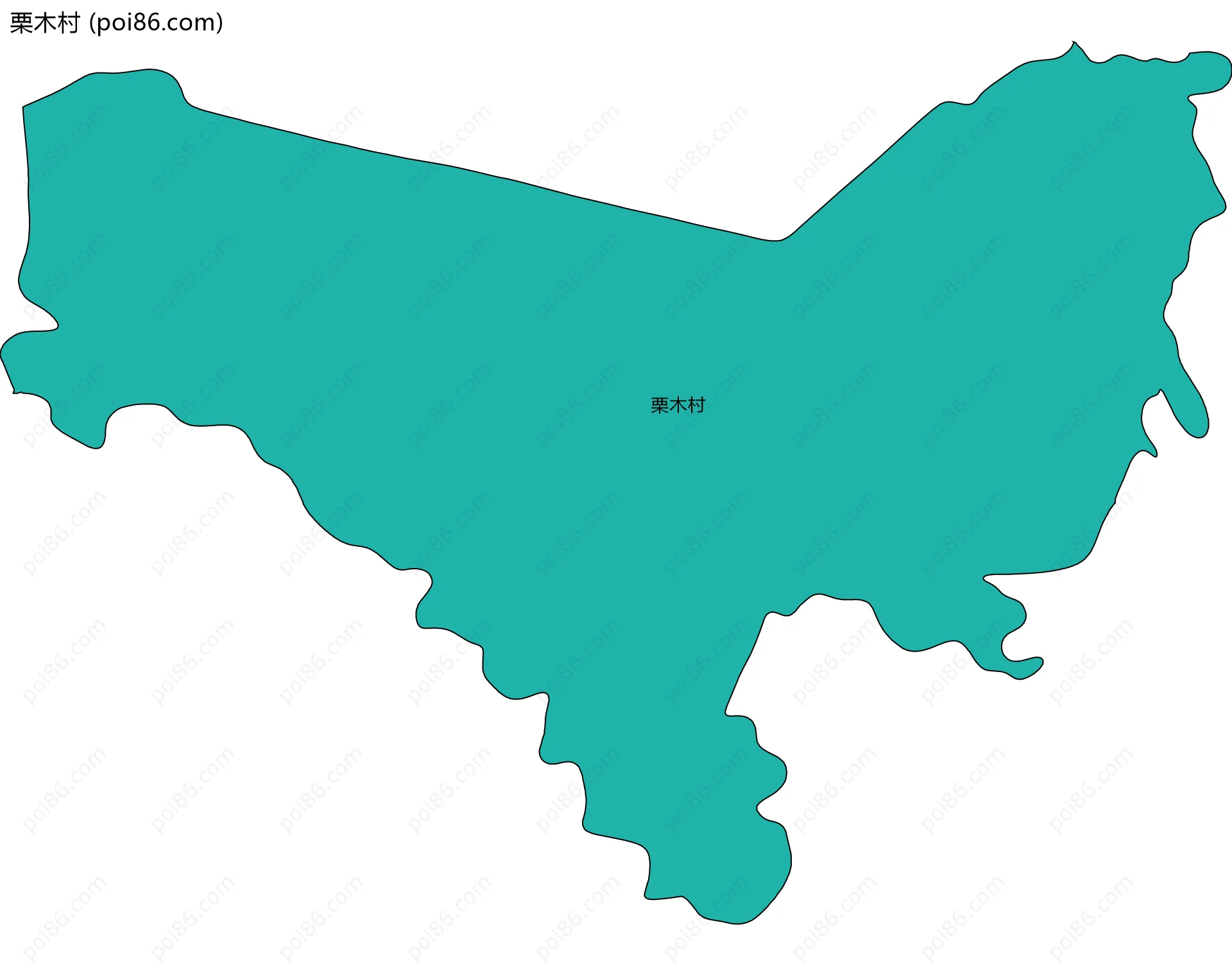 栗木村边界地图