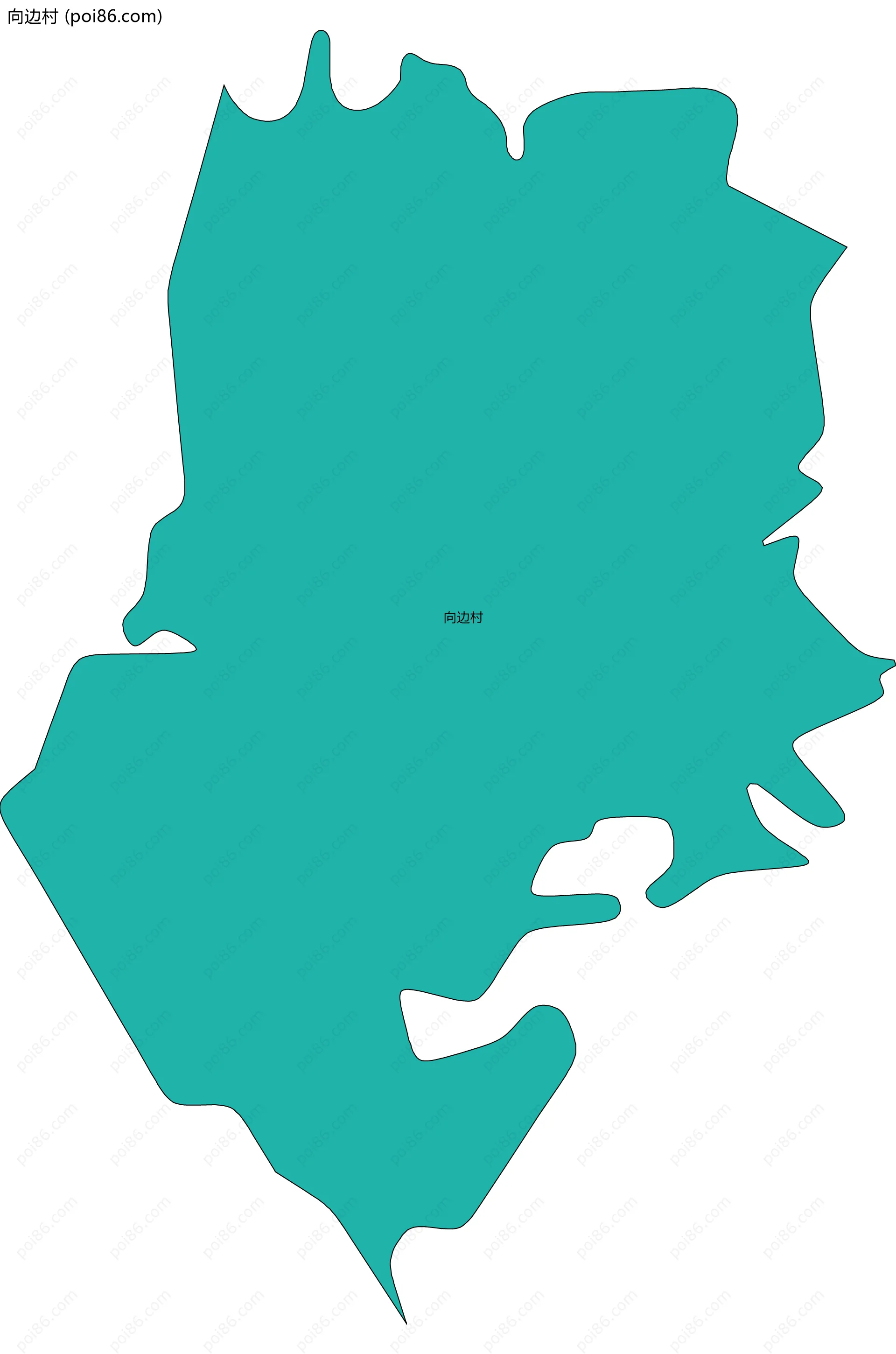 向边村边界地图