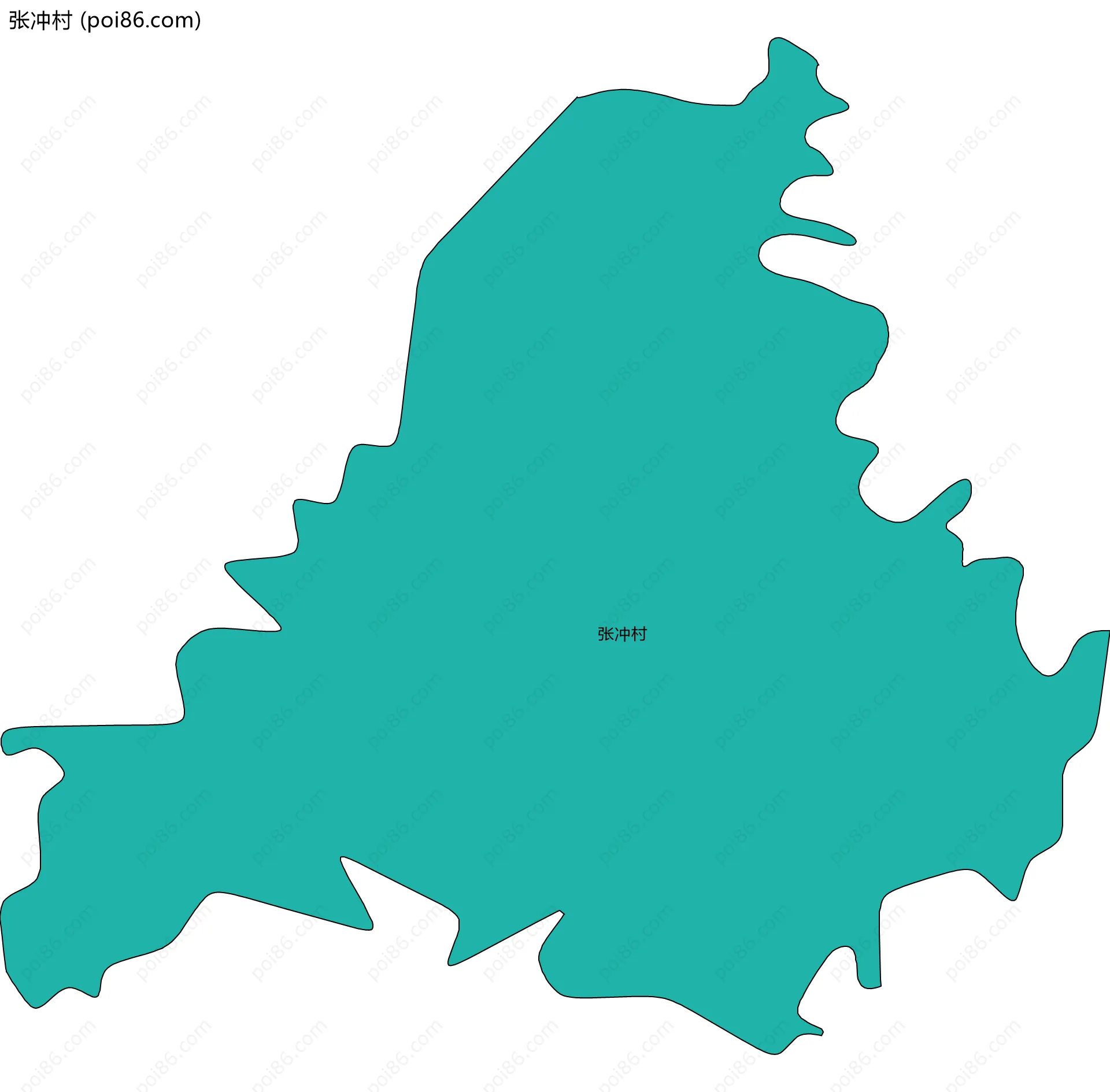 张冲村边界地图