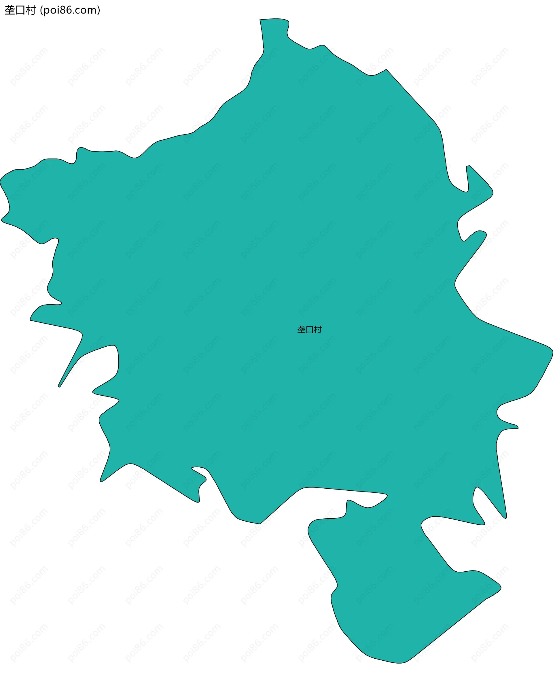 垄口村边界地图