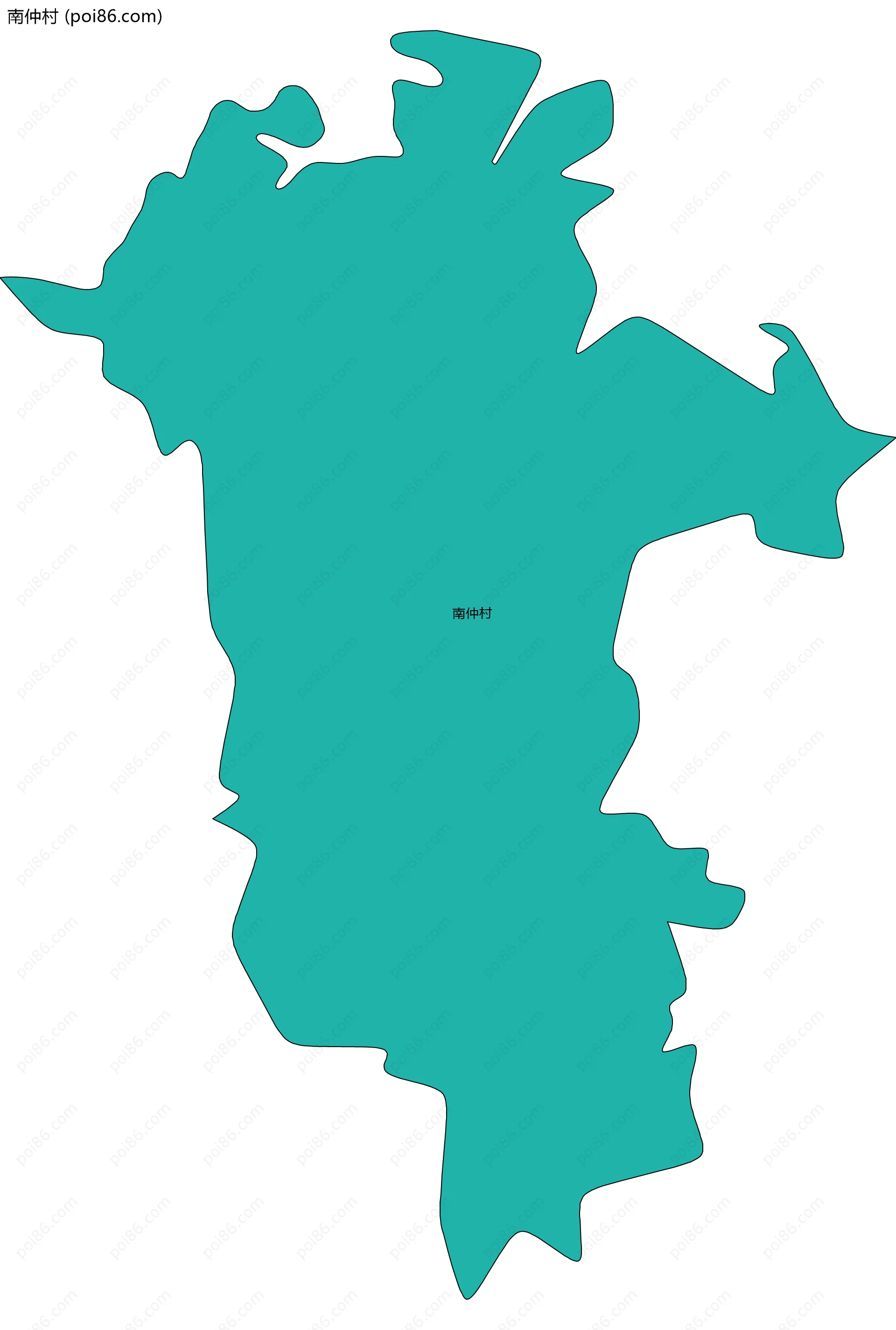 南仲村边界地图