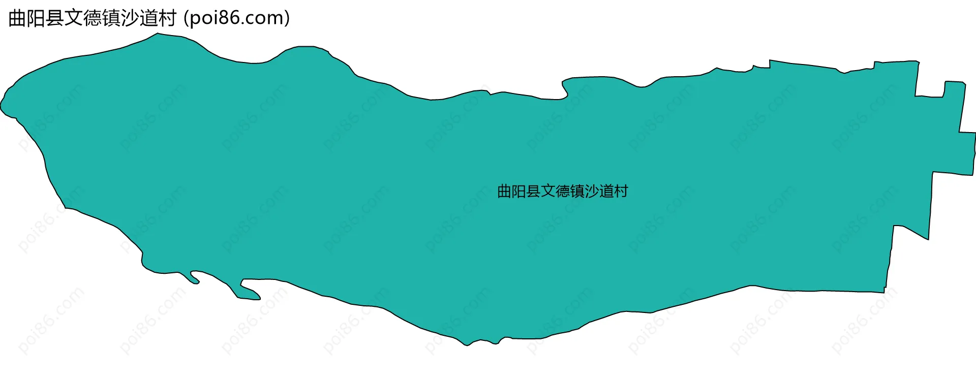 曲阳县文德镇沙道村边界地图