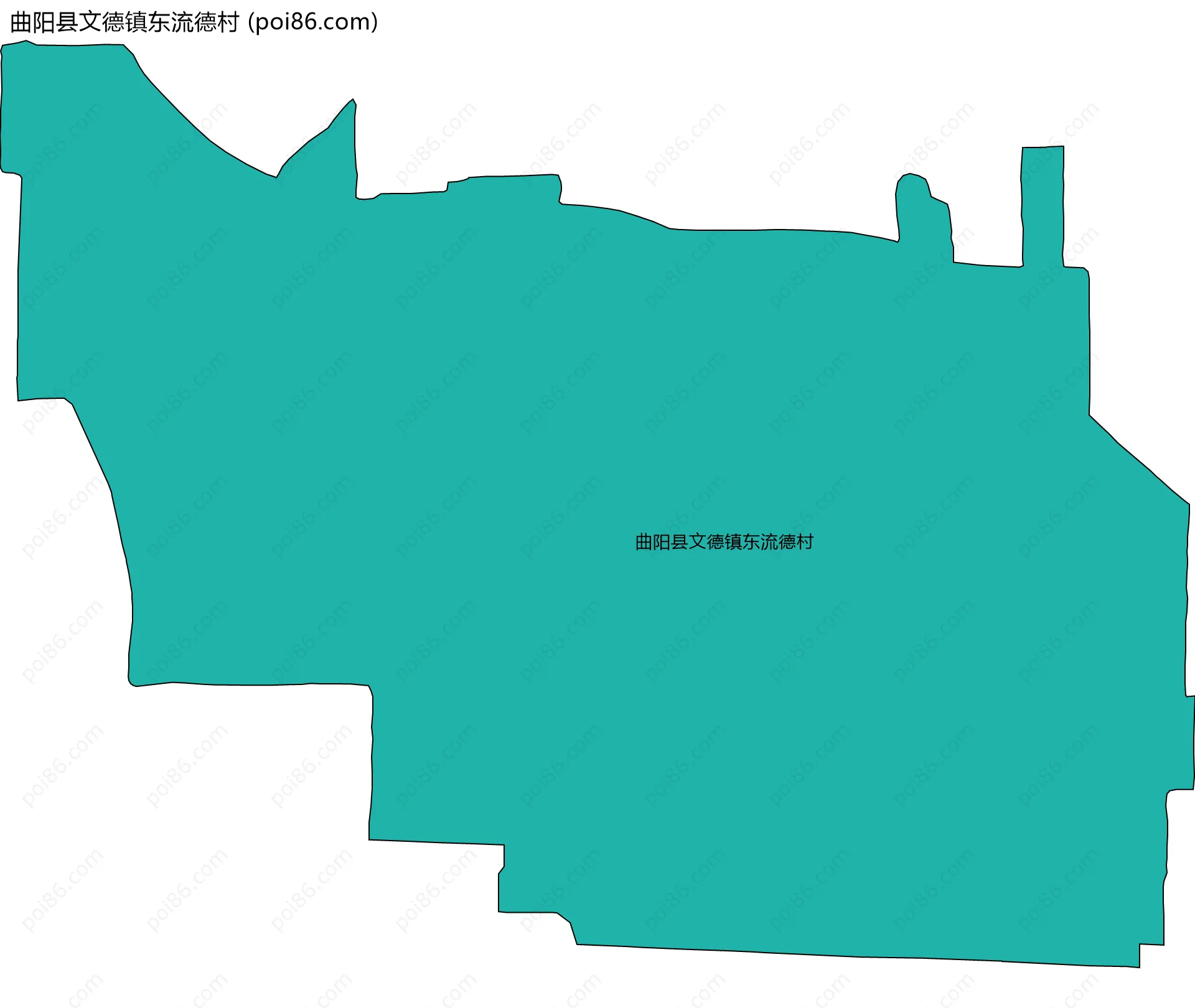 曲阳县文德镇东流德村边界地图