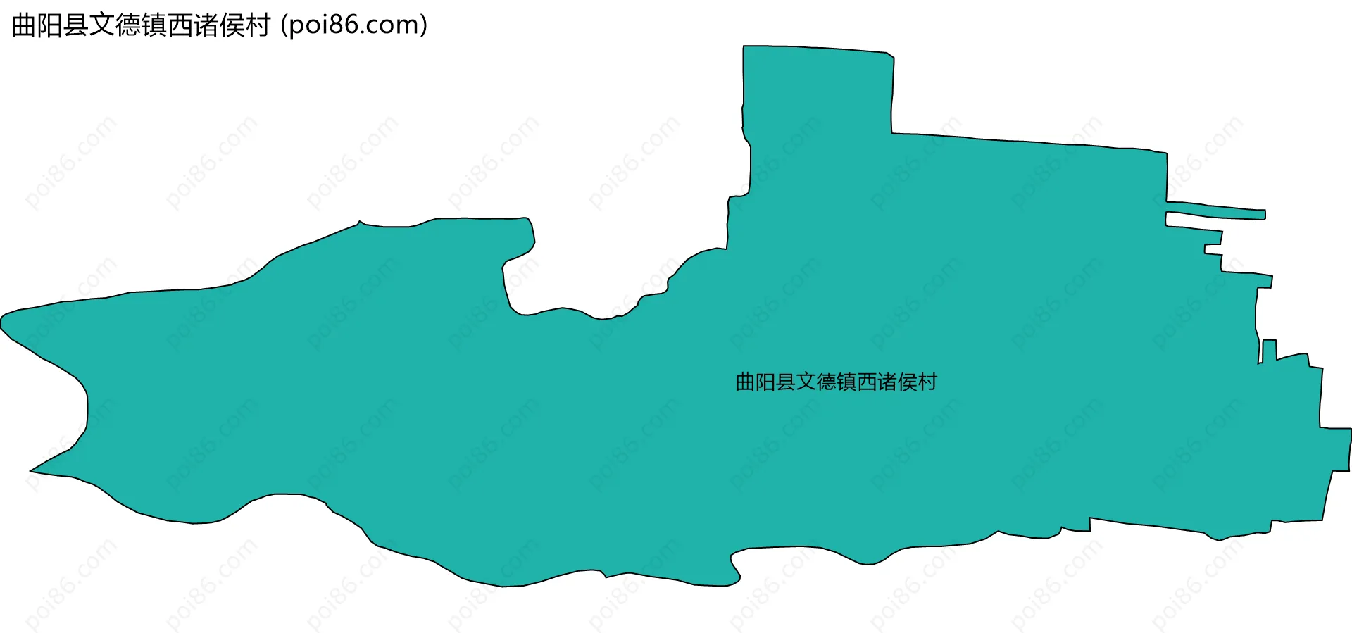 曲阳县文德镇西诸侯村边界地图