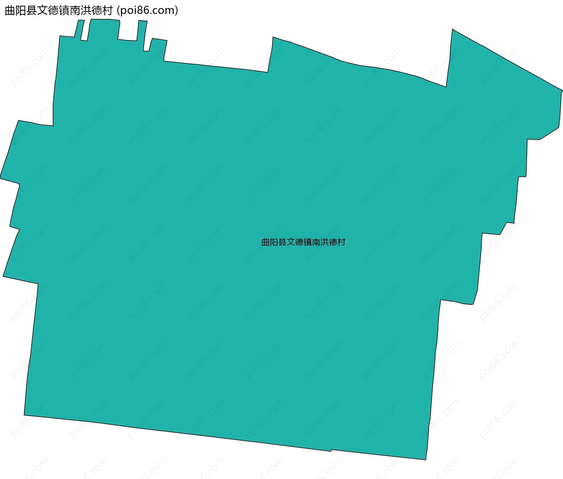 曲阳县文德镇南洪德村边界地图
