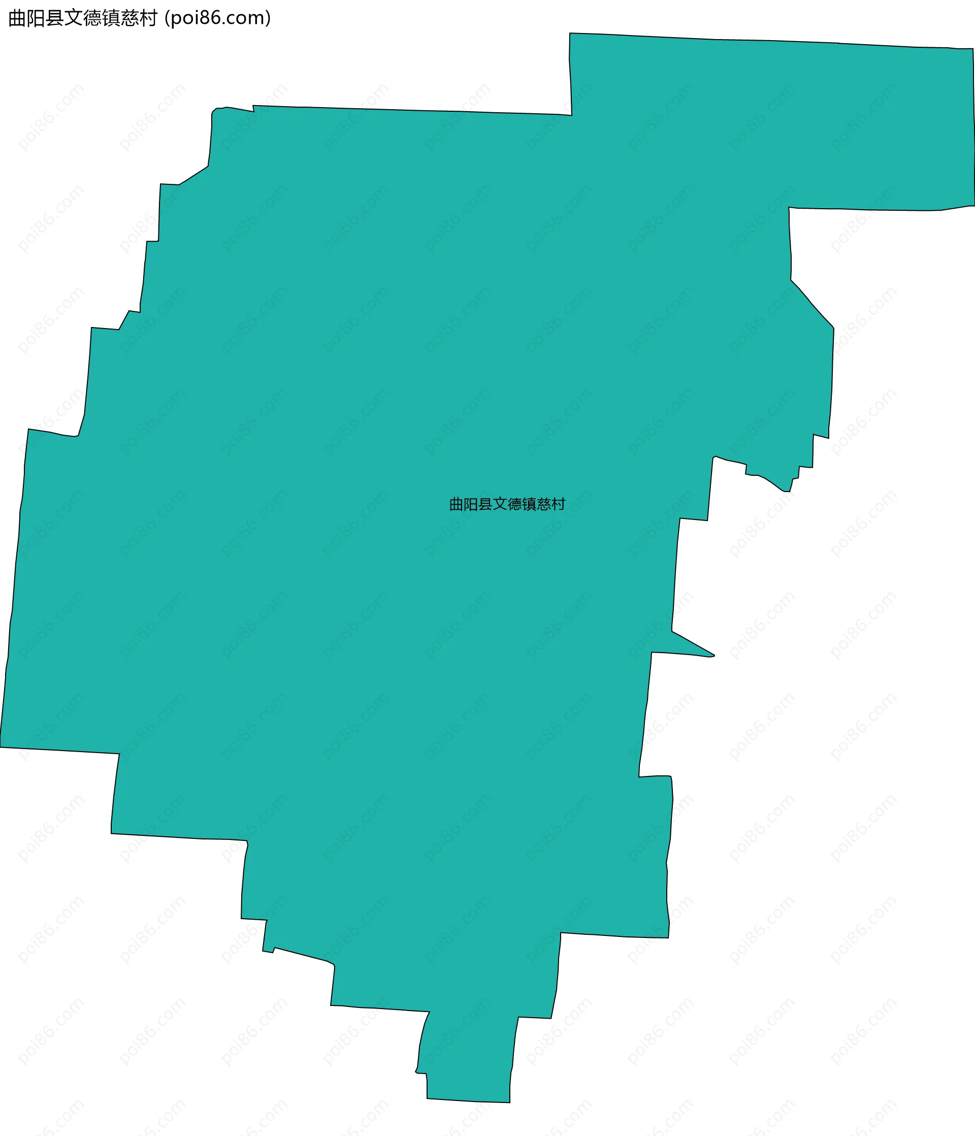 曲阳县文德镇慈村边界地图