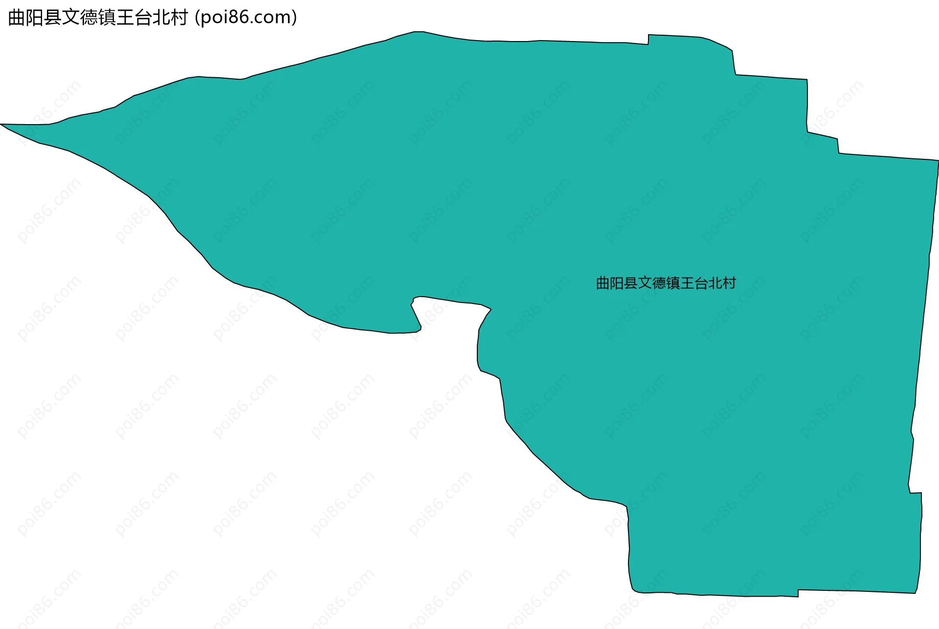 曲阳县文德镇王台北村边界地图