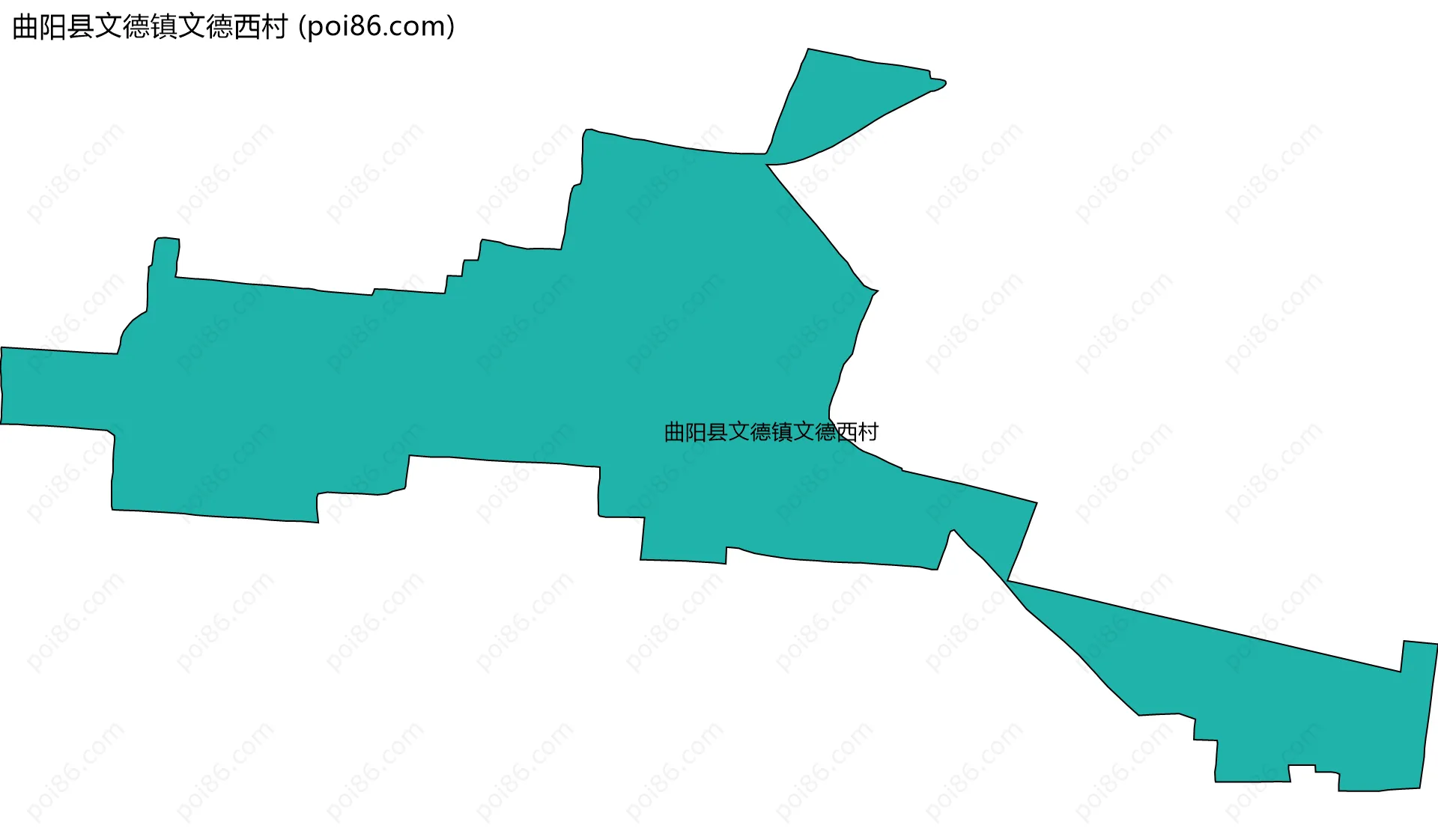 曲阳县文德镇文德西村边界地图