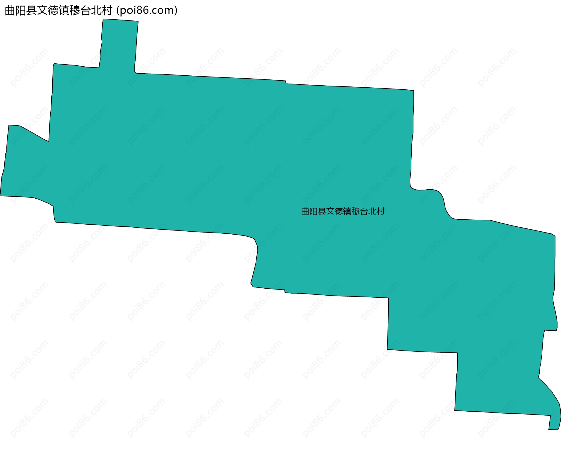 曲阳县文德镇穆台北村边界地图