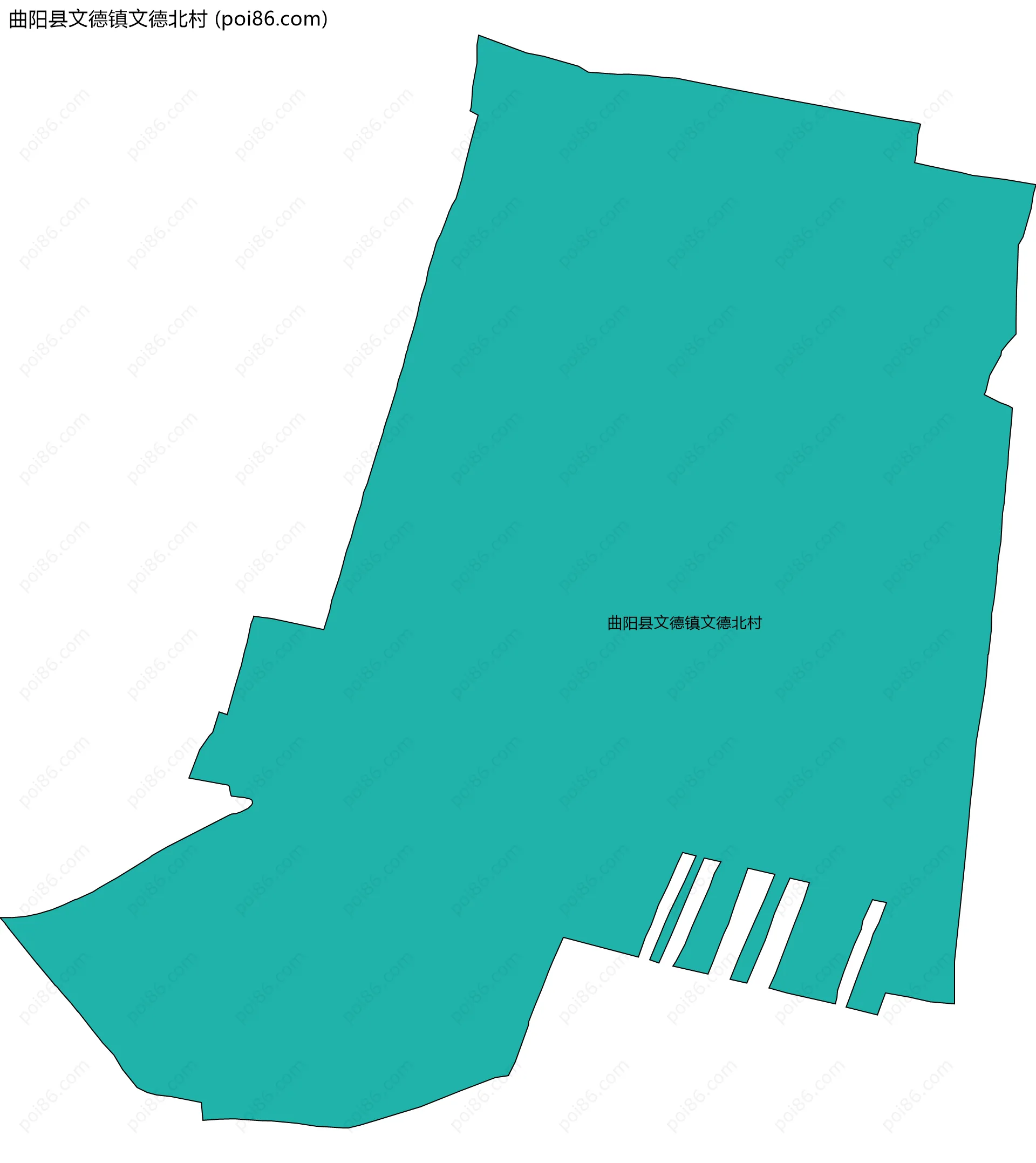 曲阳县文德镇文德北村边界地图