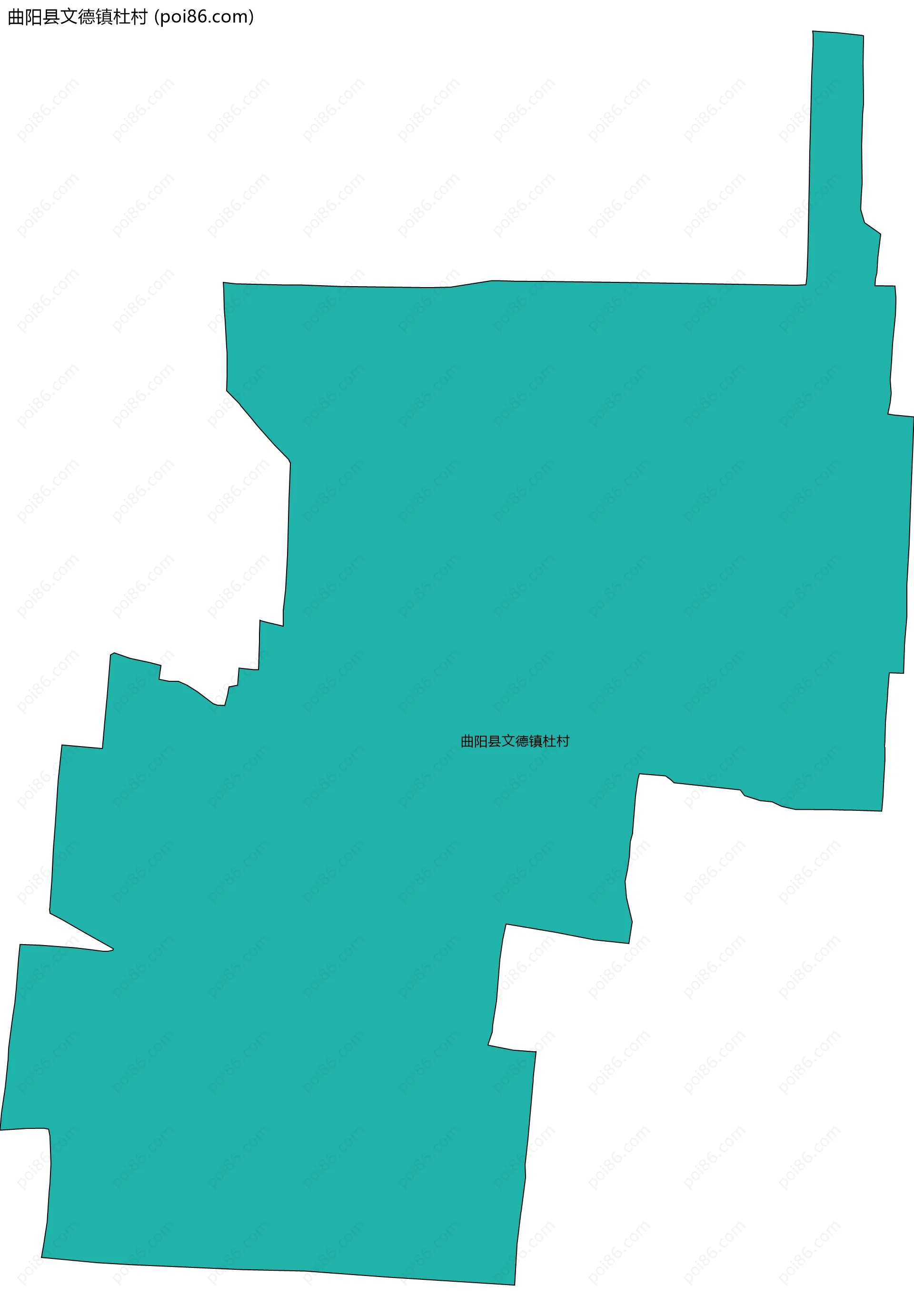 曲阳县文德镇杜村边界地图