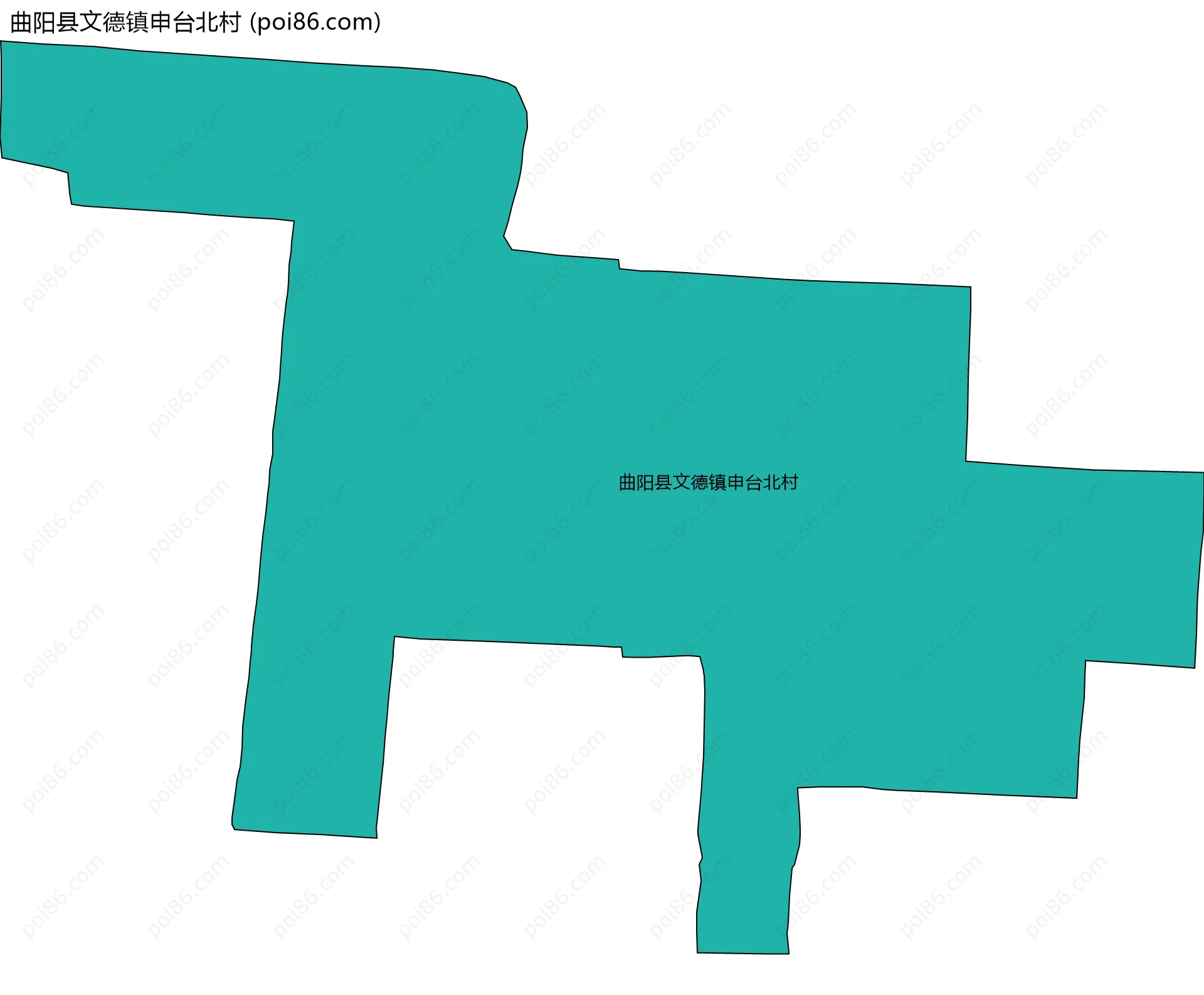 曲阳县文德镇申台北村边界地图