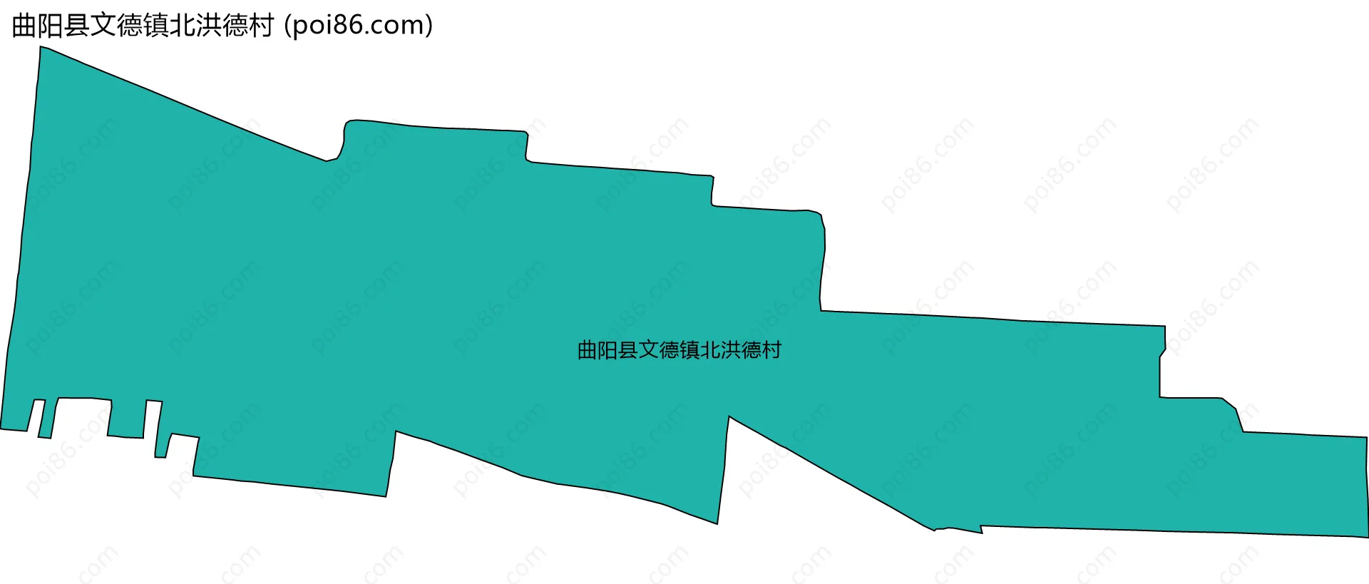 曲阳县文德镇北洪德村边界地图