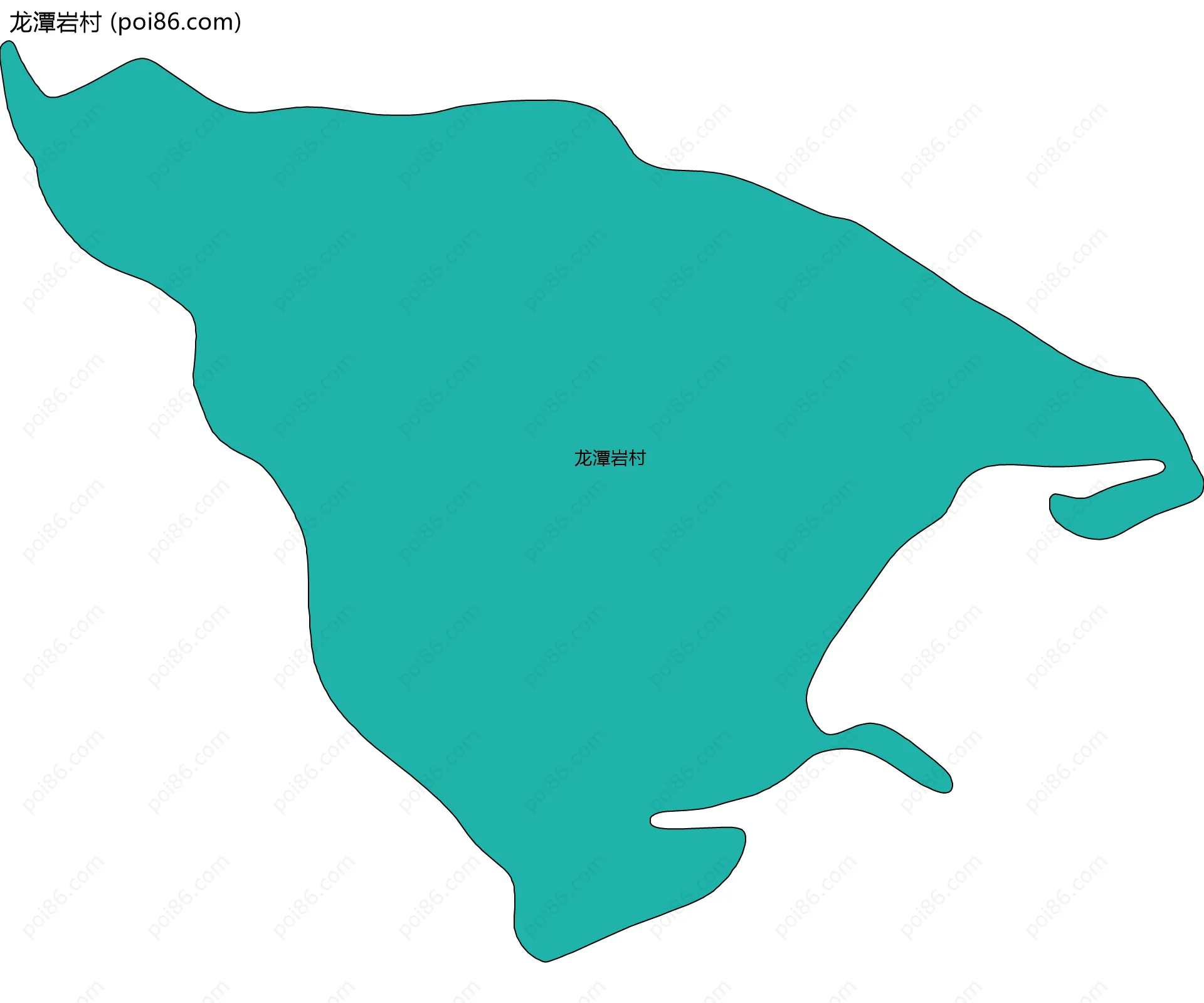 龙潭岩村边界地图