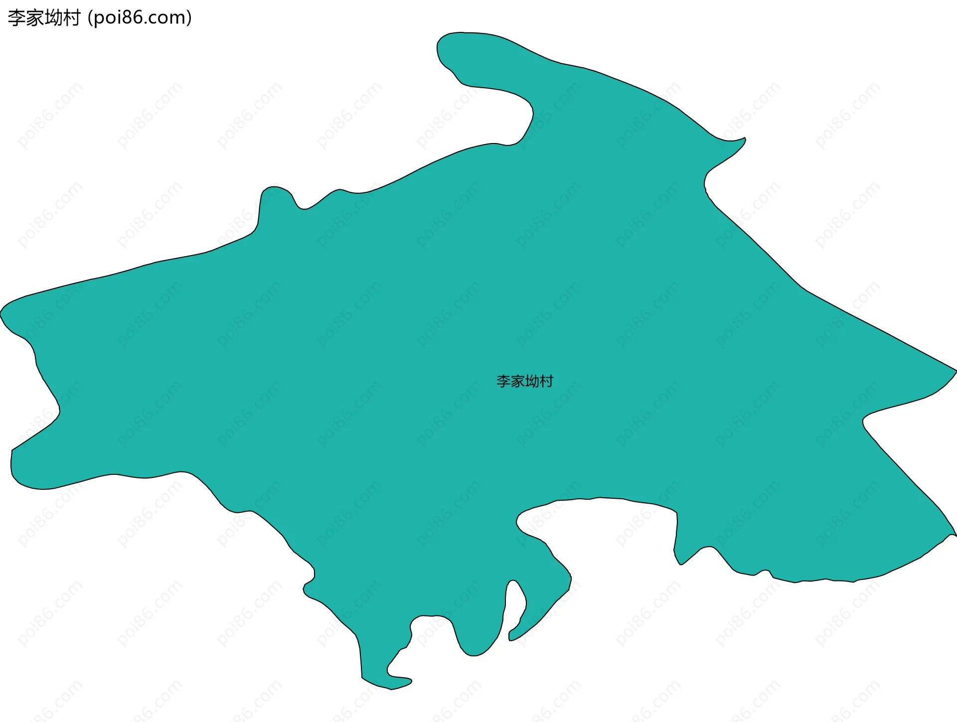 李家坳村边界地图
