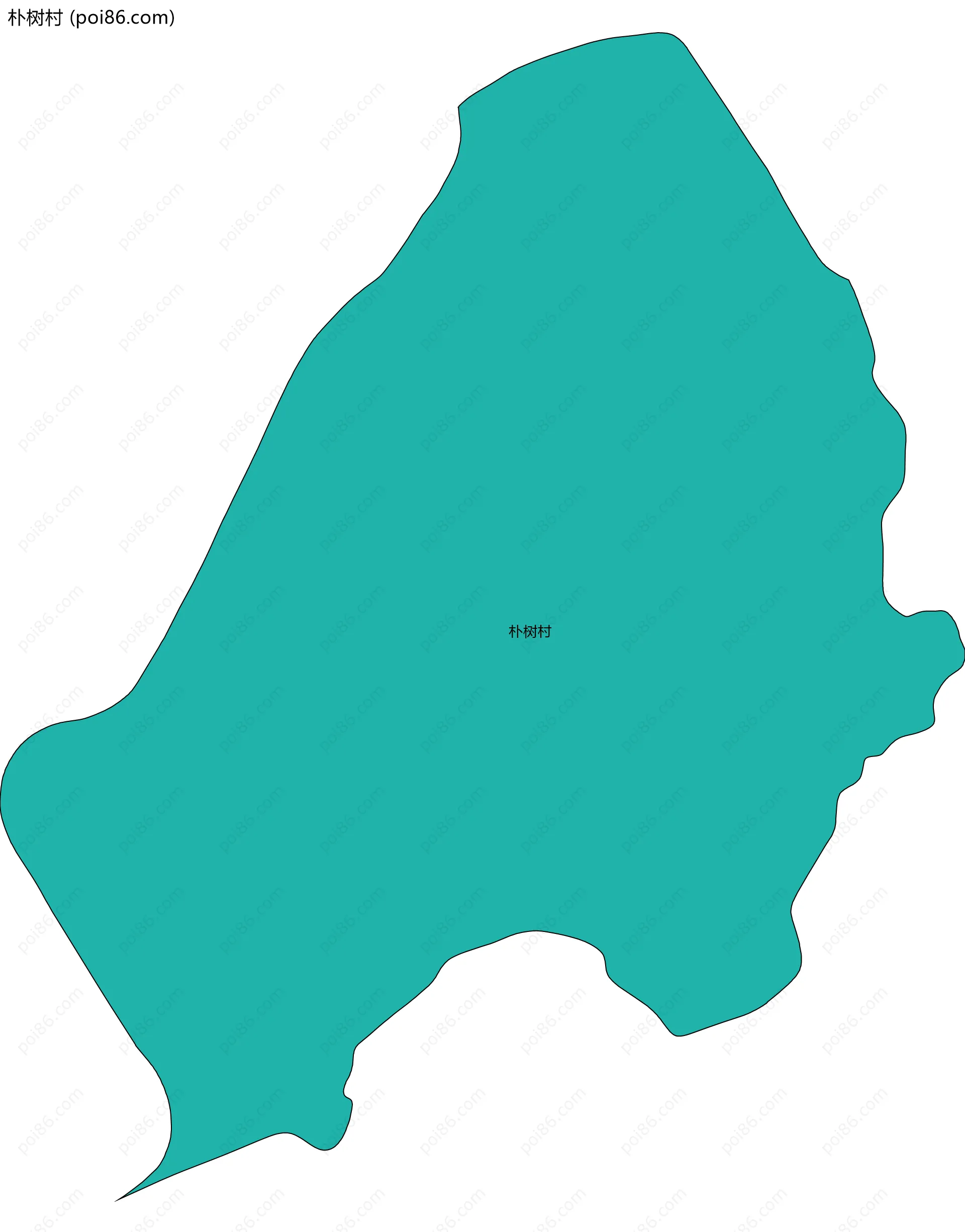 朴树村边界地图