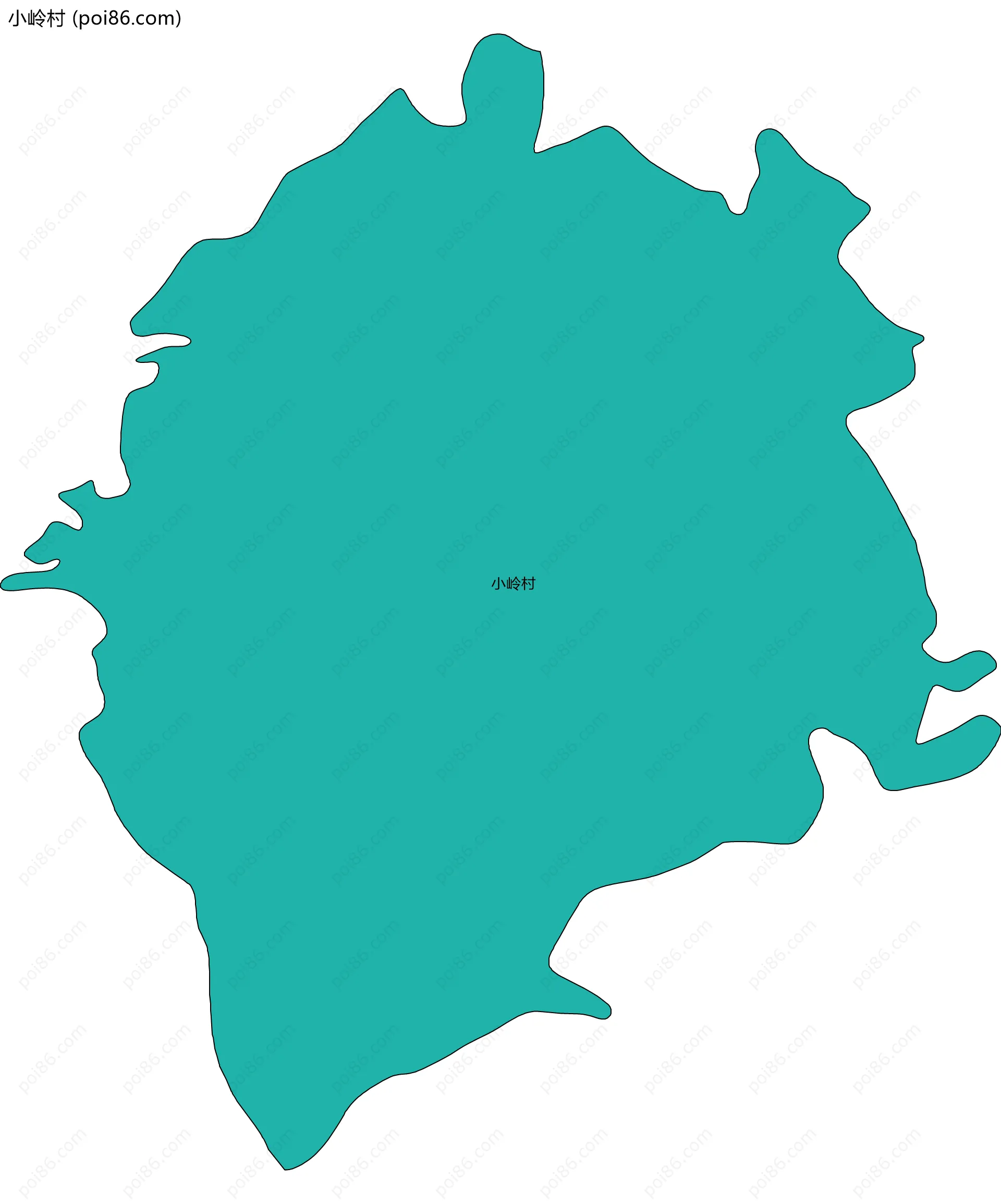 小岭村边界地图