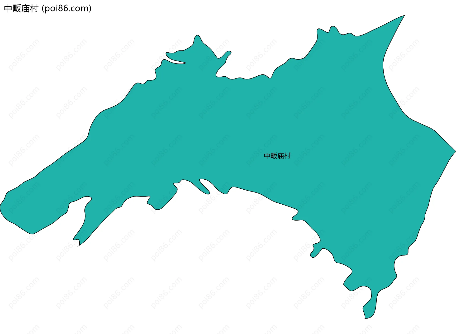 中畈庙村边界地图
