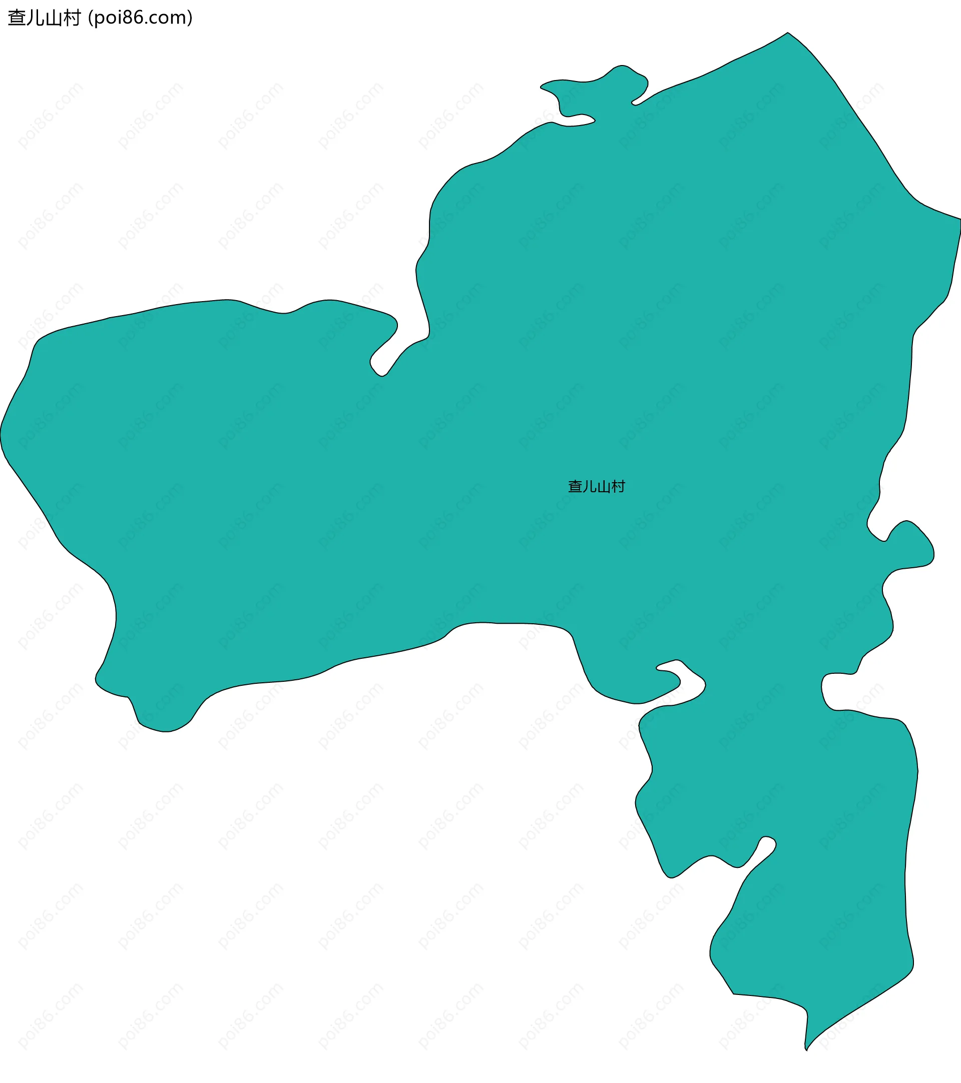 查儿山村边界地图