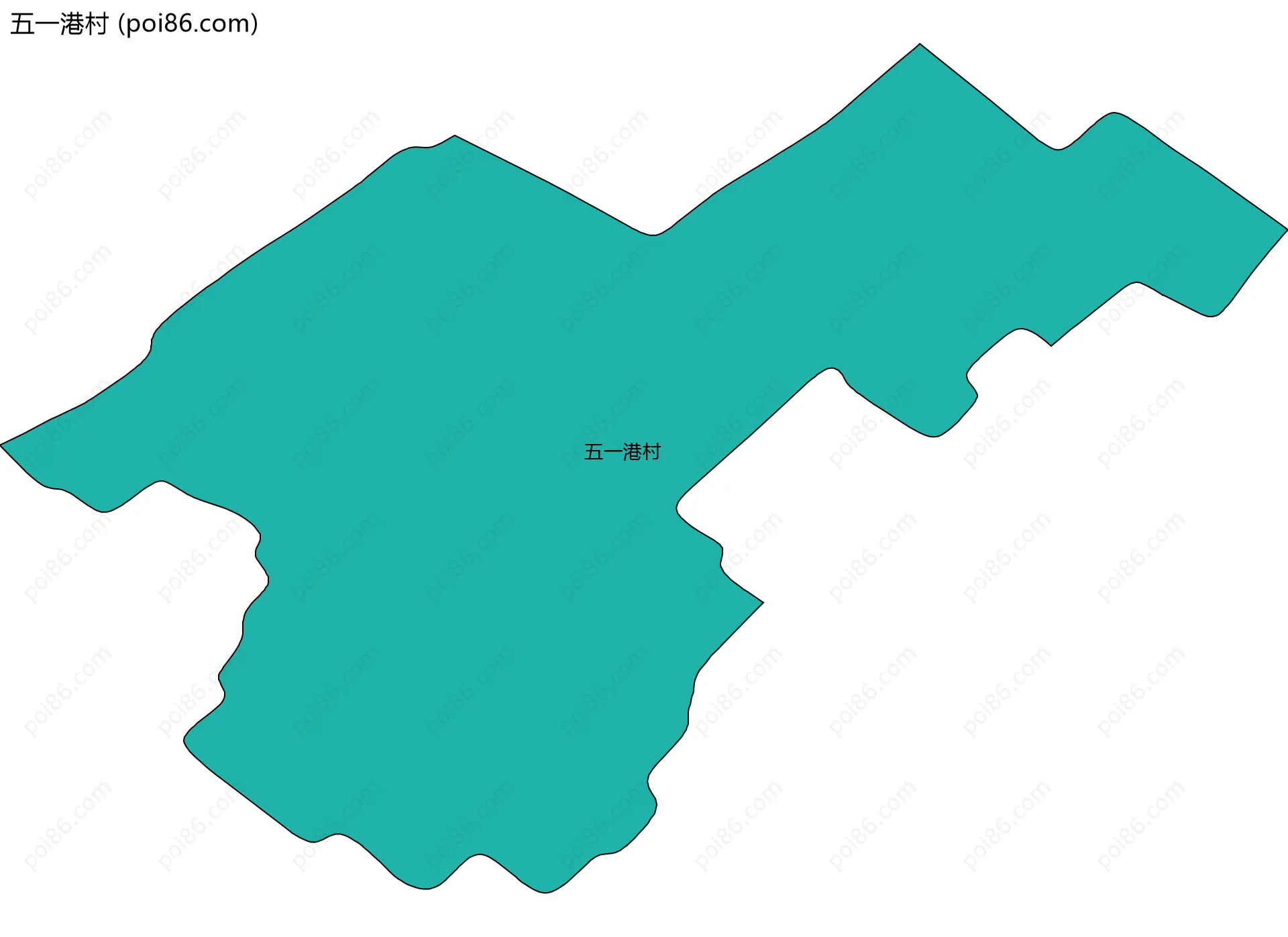 五一港村边界地图