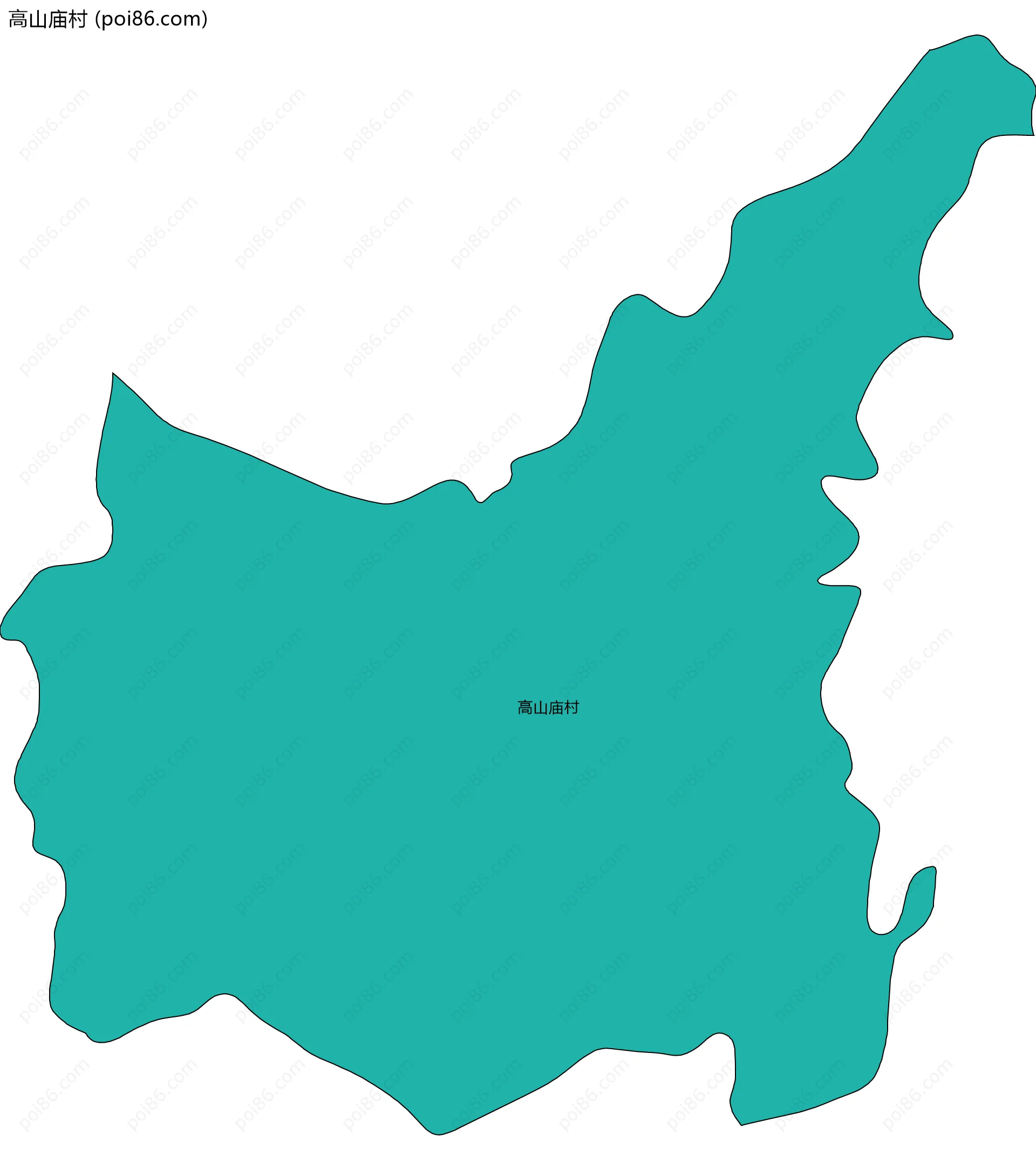 高山庙村边界地图