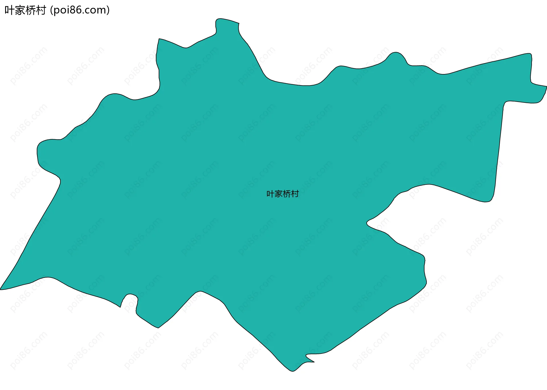 叶家桥村边界地图
