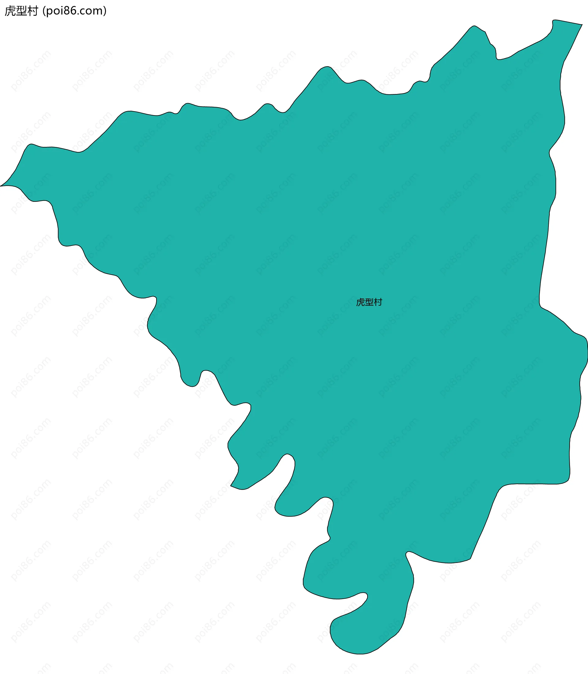 虎型村边界地图