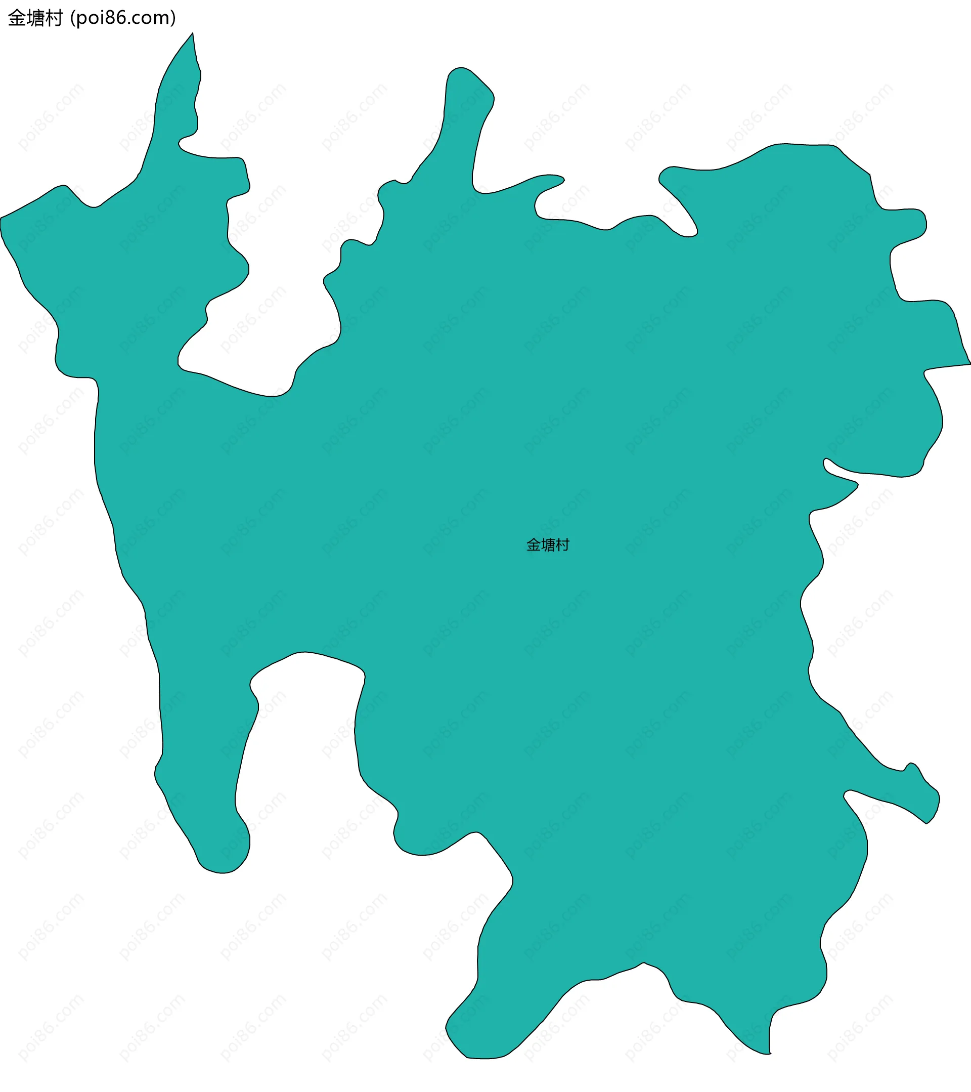 金塘村边界地图